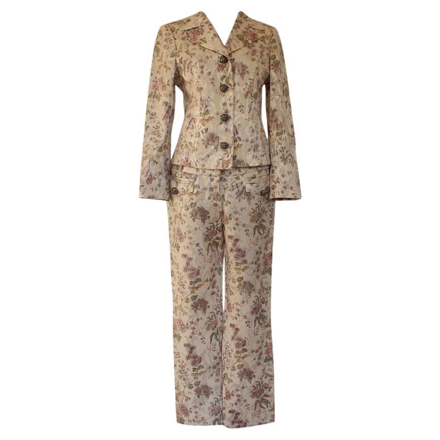 Dolce and Gabbana Stretch Cotton Ensemble with Silk Sashes-SALE! at 1stDibs