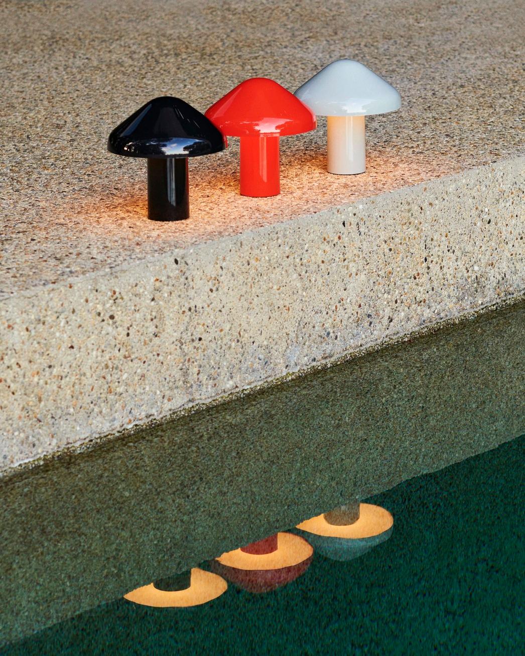 Plastic Pao Portable Lamp, Red, by Naoto Fukasawa, for Hay For Sale