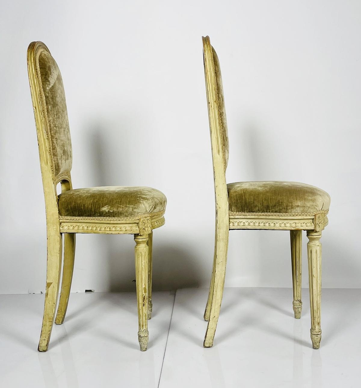 Mid-20th Century Pair of Louis XVI Style Side Chairs