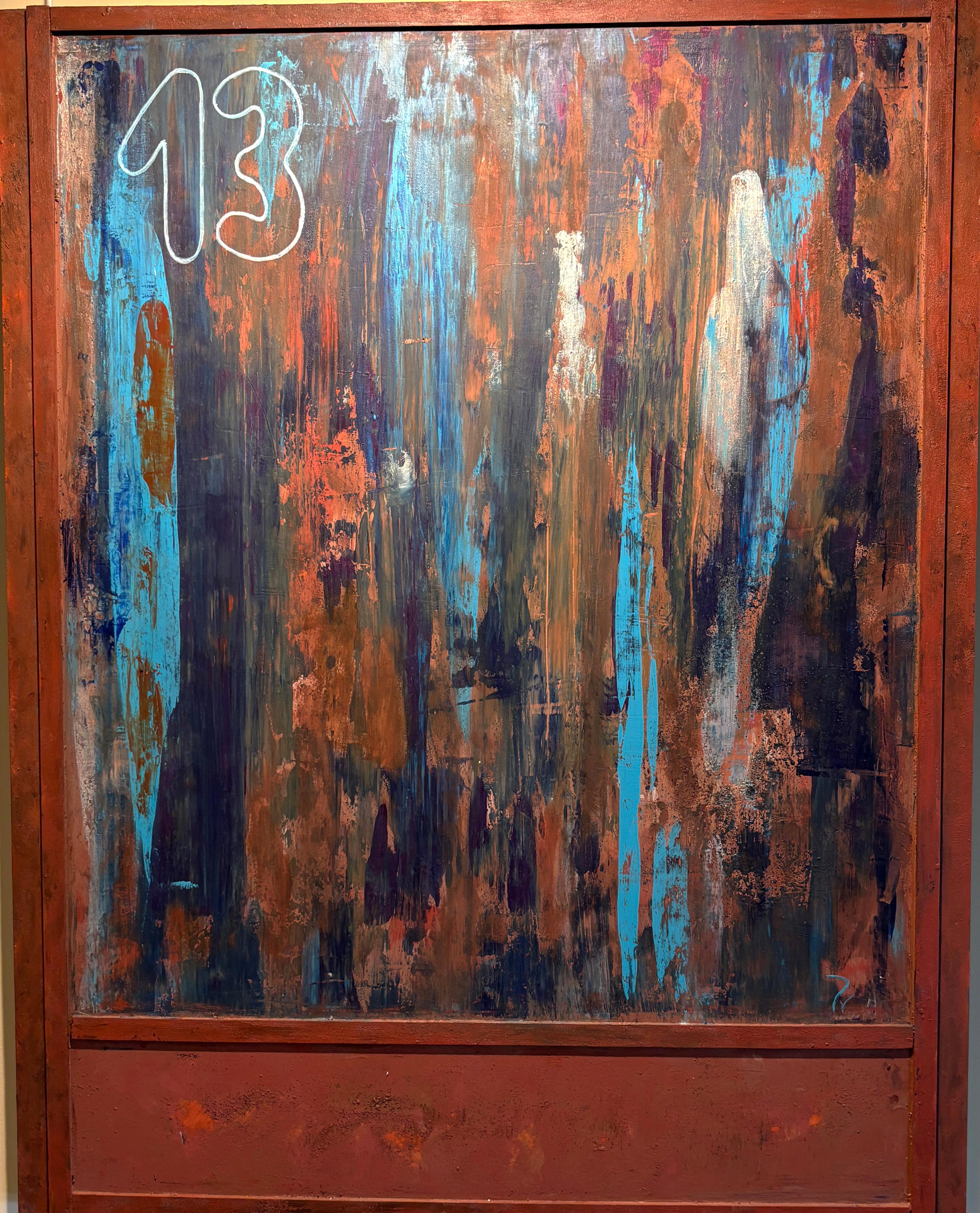 Paola Figurative Painting - Cursed Door N. 13 Rusted