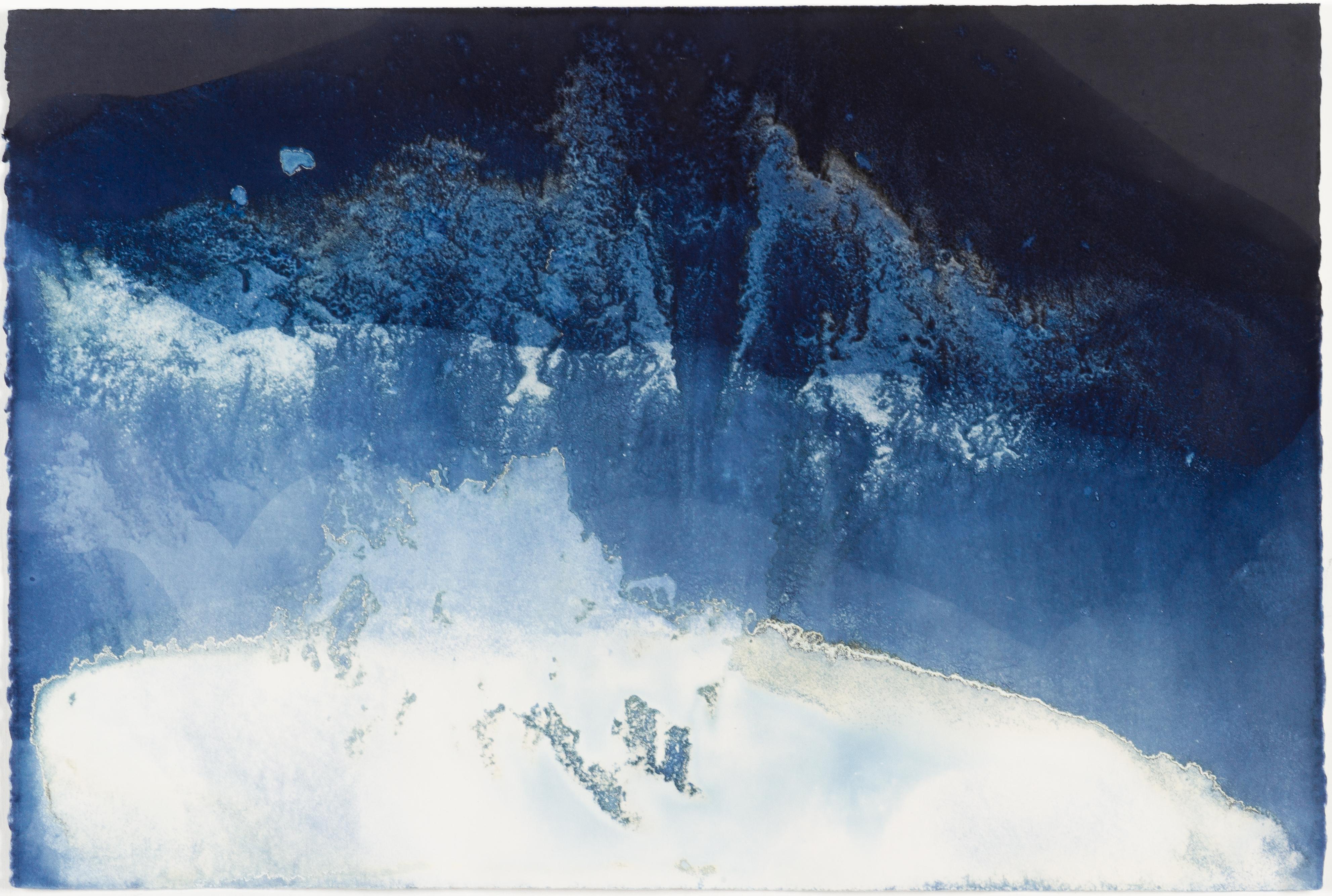 28° 14' 20.922'' N, 114° 6' 9.395'' W-8. Cyanotype photograph of the ocean waves