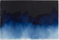 Set of 2 Photographs. Cyanotype photograph of the ocean waves