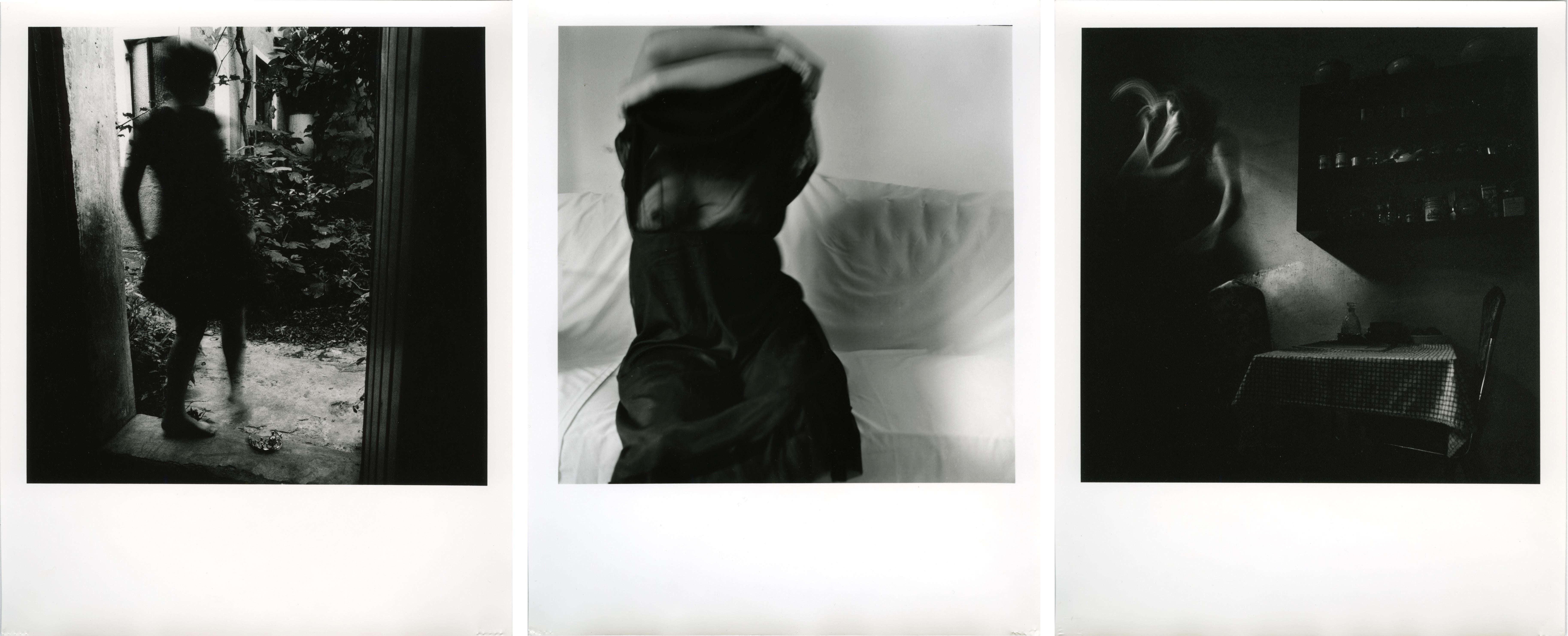 Paola Dávila  Figurative Photograph - Oaxaca and Santa María Sillón. Artist Self Portraits. Triptych