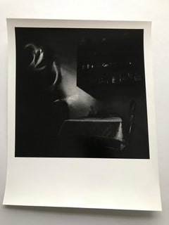 Oaxaca, kitchen. Artist Self Portraits. Black and white Photograph