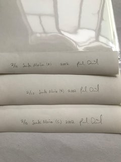 Santa María, Artist Self Portraits Black and white Photograph. Triptych