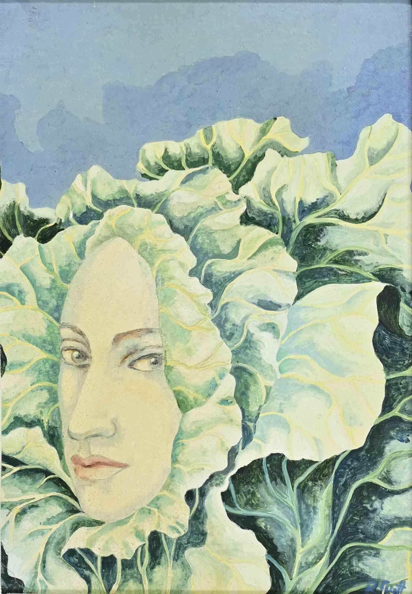 Frau - Ölgemälde von Paola Grott - 1990er Jahre im Angebot 3