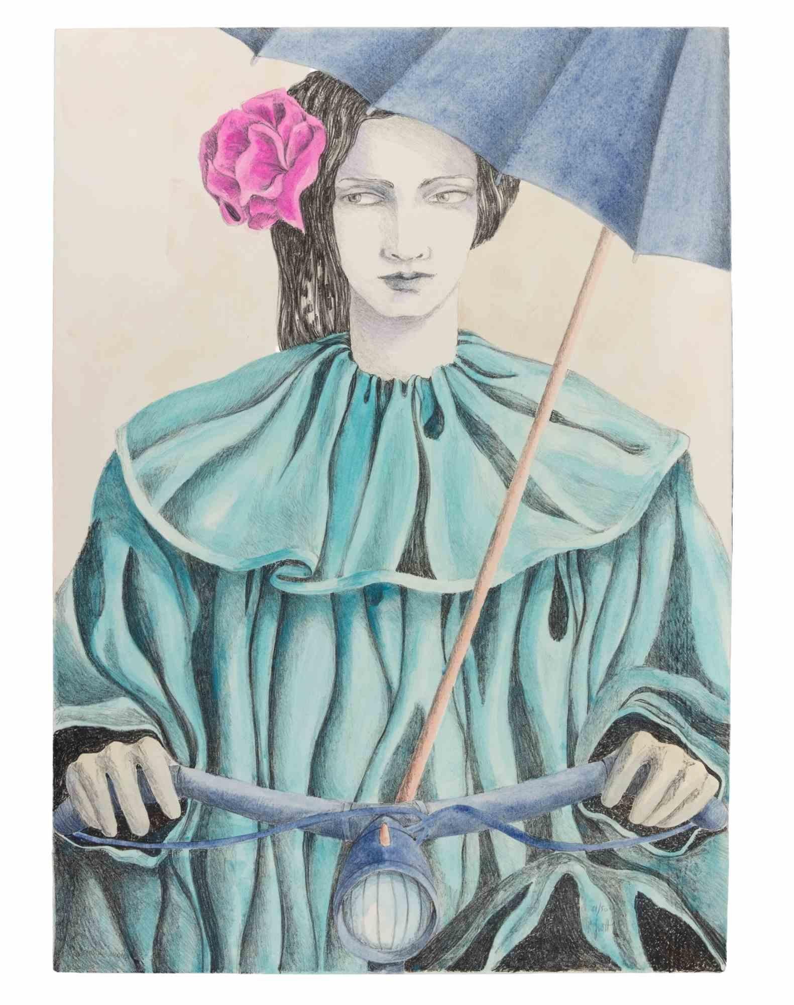 Lithograph realized by Paola Grott in 1990s.

Hand signed and hand colored.

Not numbered, as issued.

Very good condition.