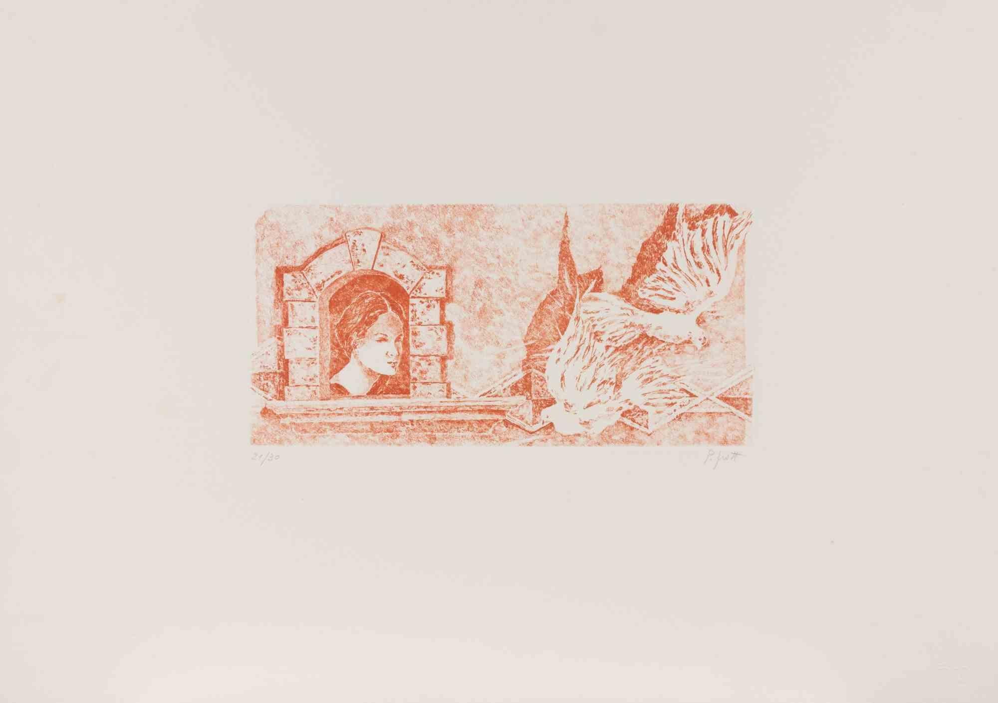 Etching on paper.

Hand signed and numbered in pencil.

Edition of 30.

Very good condition.