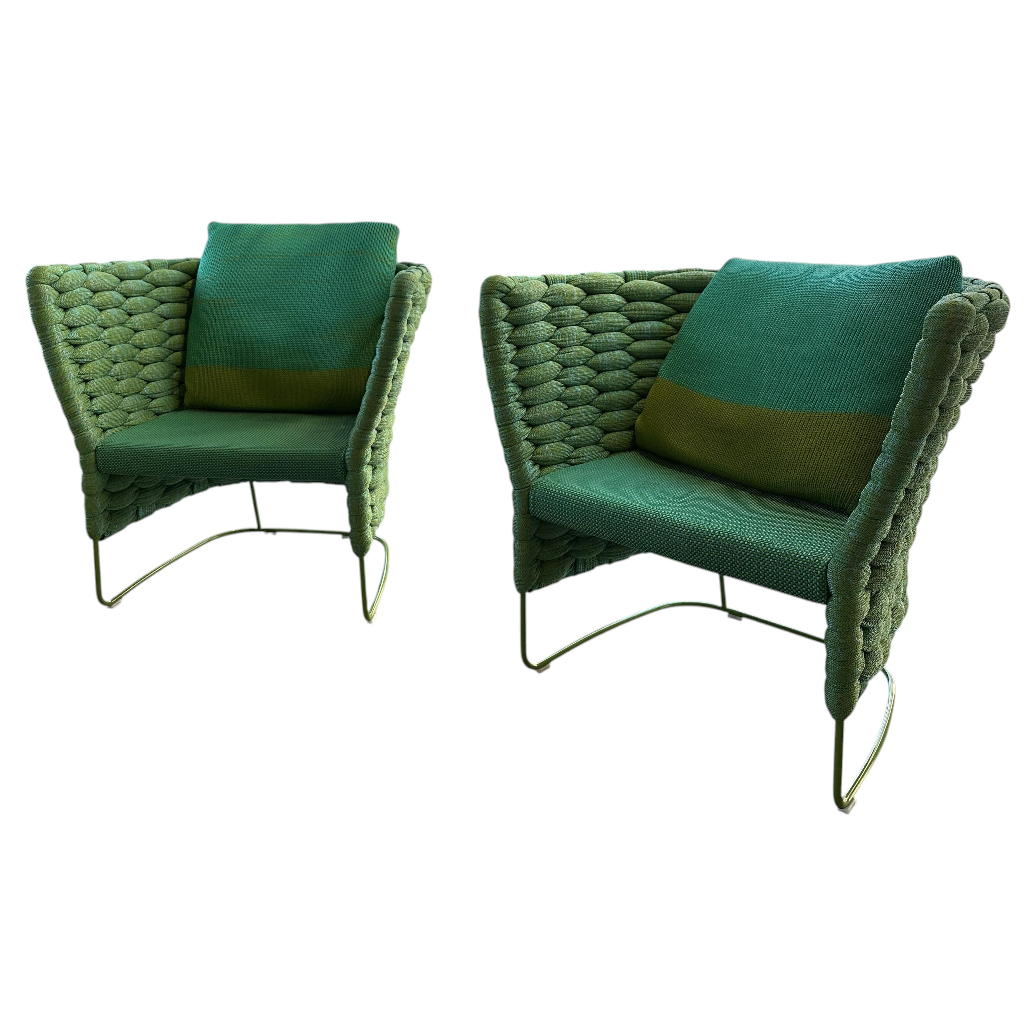 Chaises longues Ami de Paola Lenti Outdoor - Lot de 2 chaises - Prêtes à être expédiées en vente
