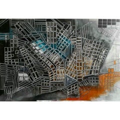Retro Serie Ciudad Digital Abstracto 1