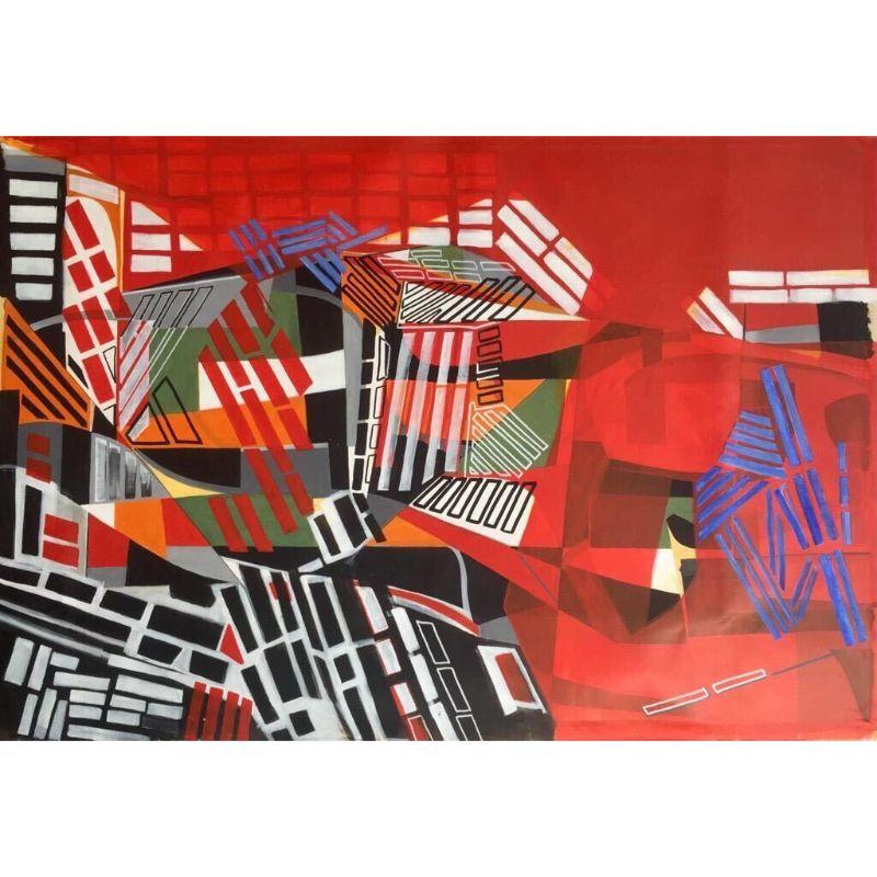 Serie Colapso Social Abstracto 5 - Painting by Paola Lettieri