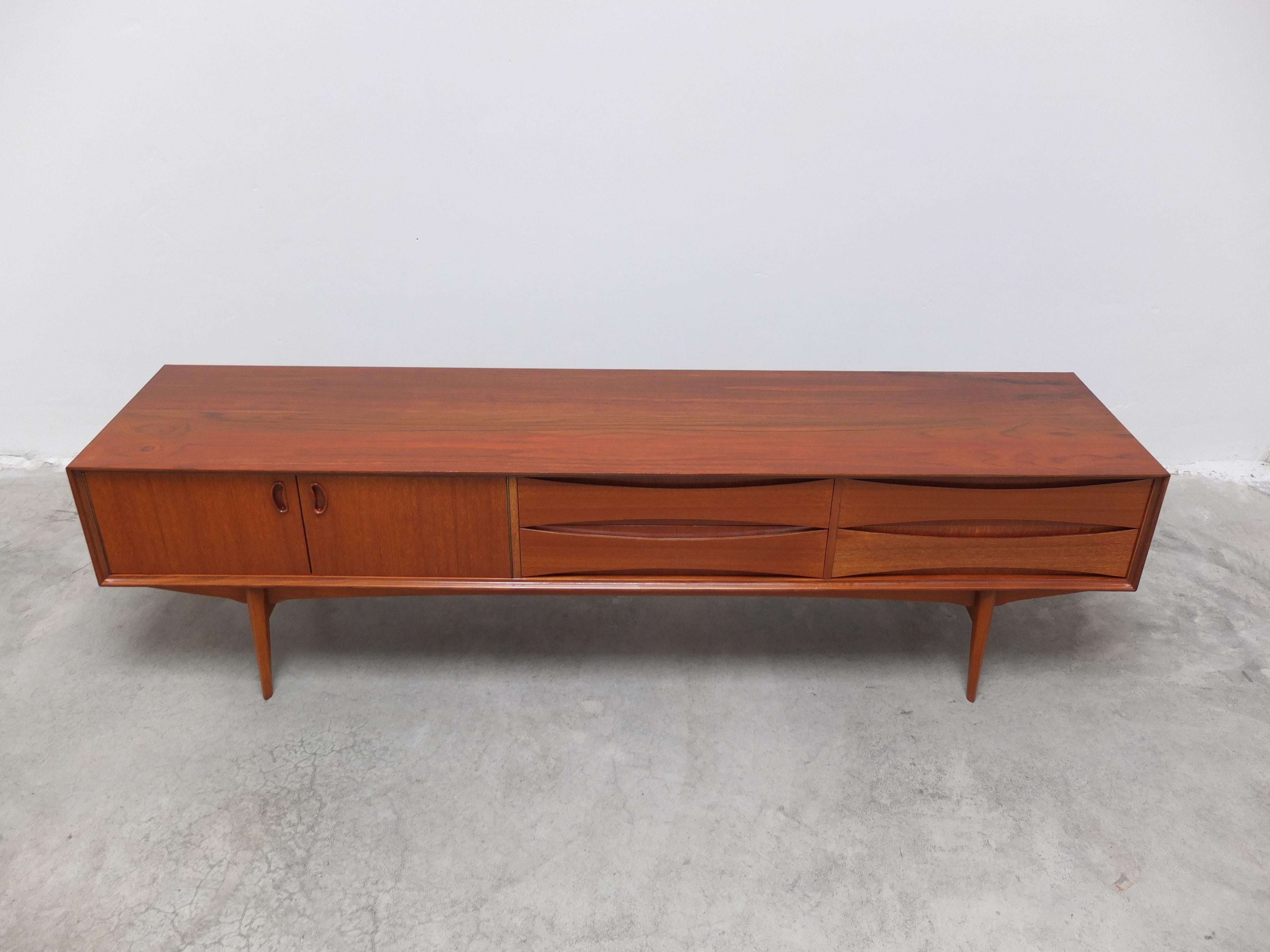 20th Century 'Paola' Lowboard in Teak by Oswald Vermaercke for V-Form, 1959 For Sale