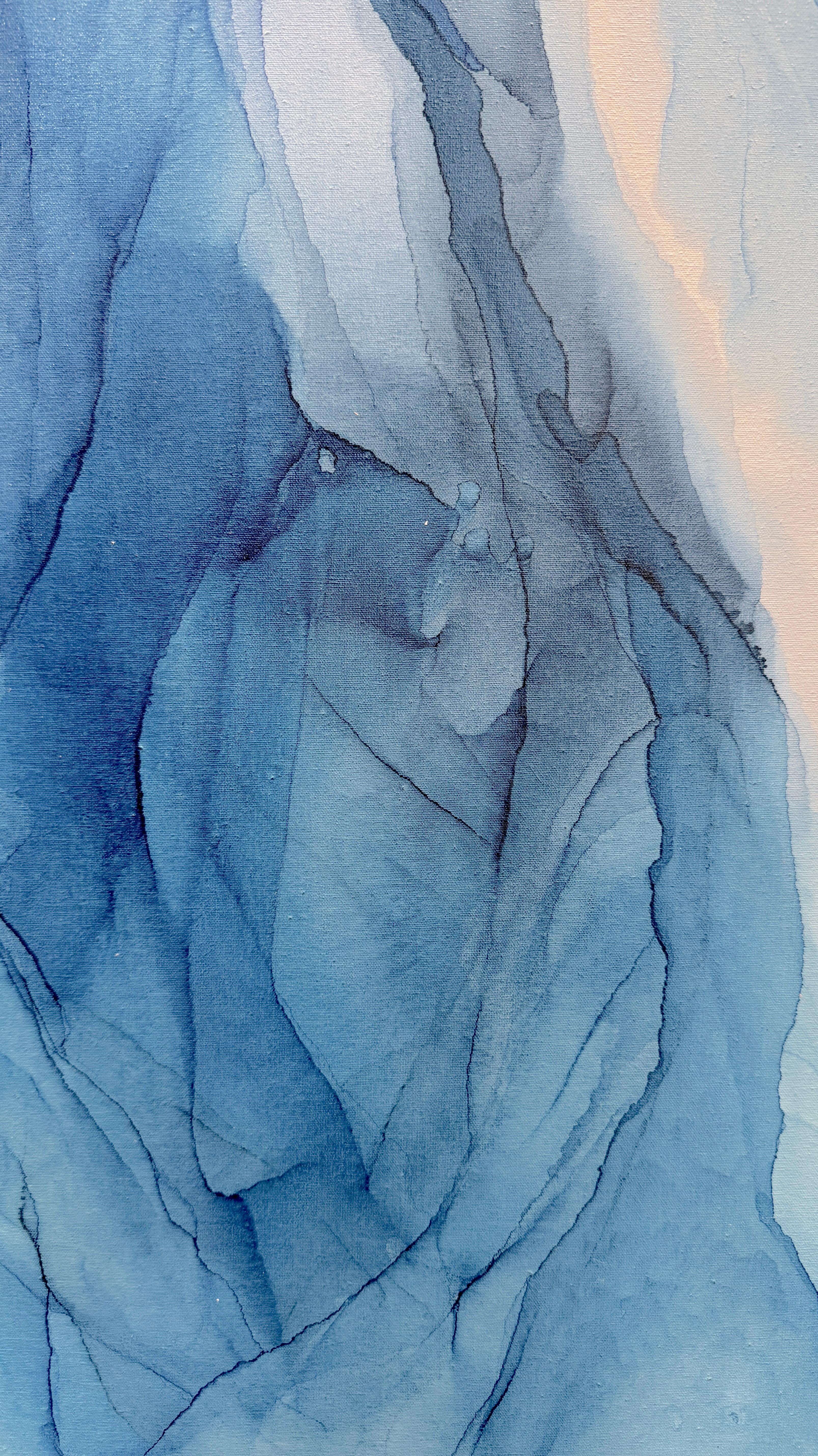 Mar adentro (Abstrakt), Painting, von Paola Montemayor