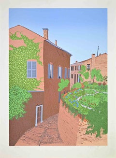 Urban Landscape - Lithograph by Paola Perusco - 1980s