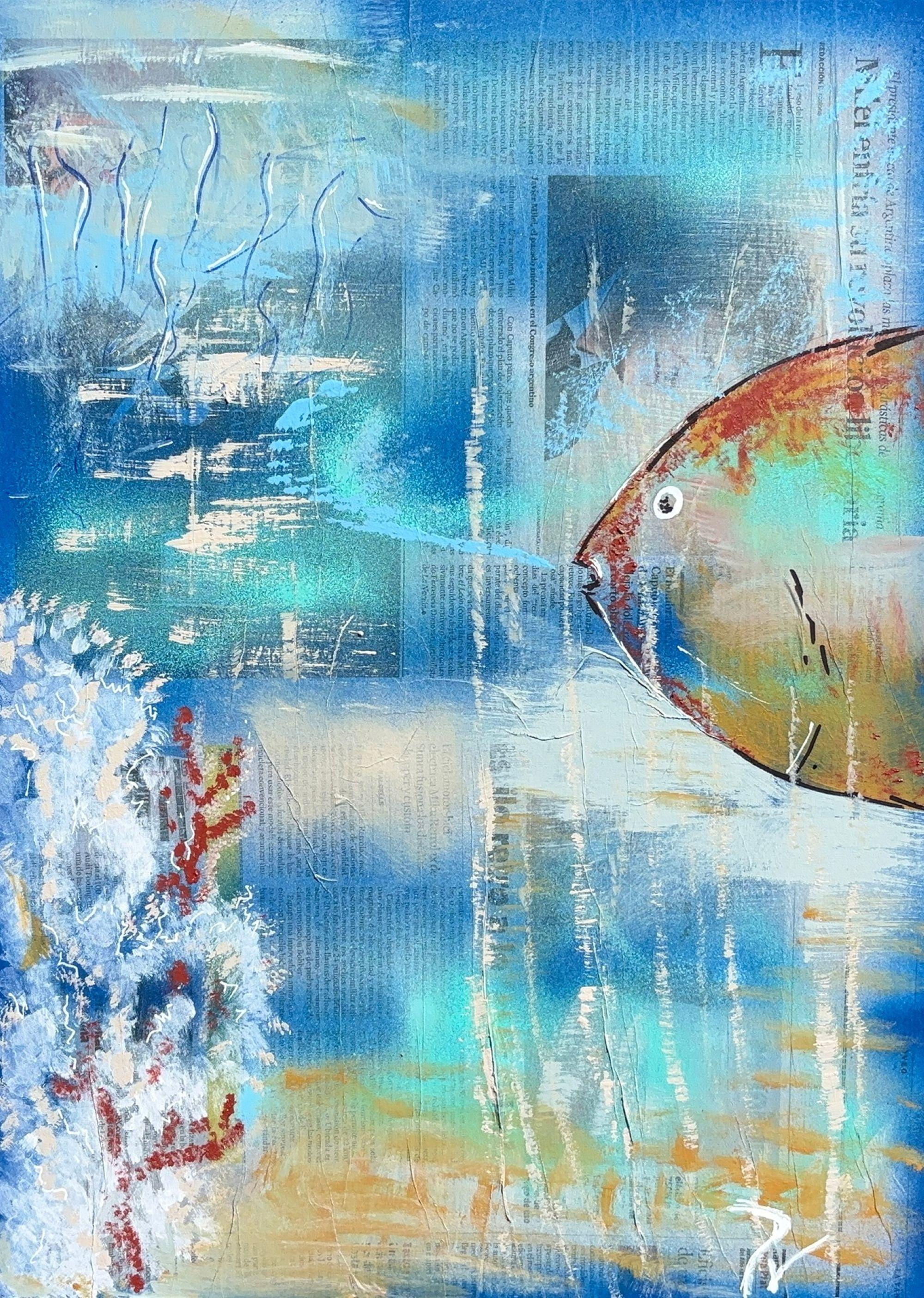paola vignola Figurative Painting - Sea anemone