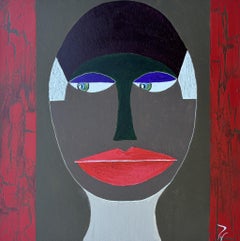 Face in red
