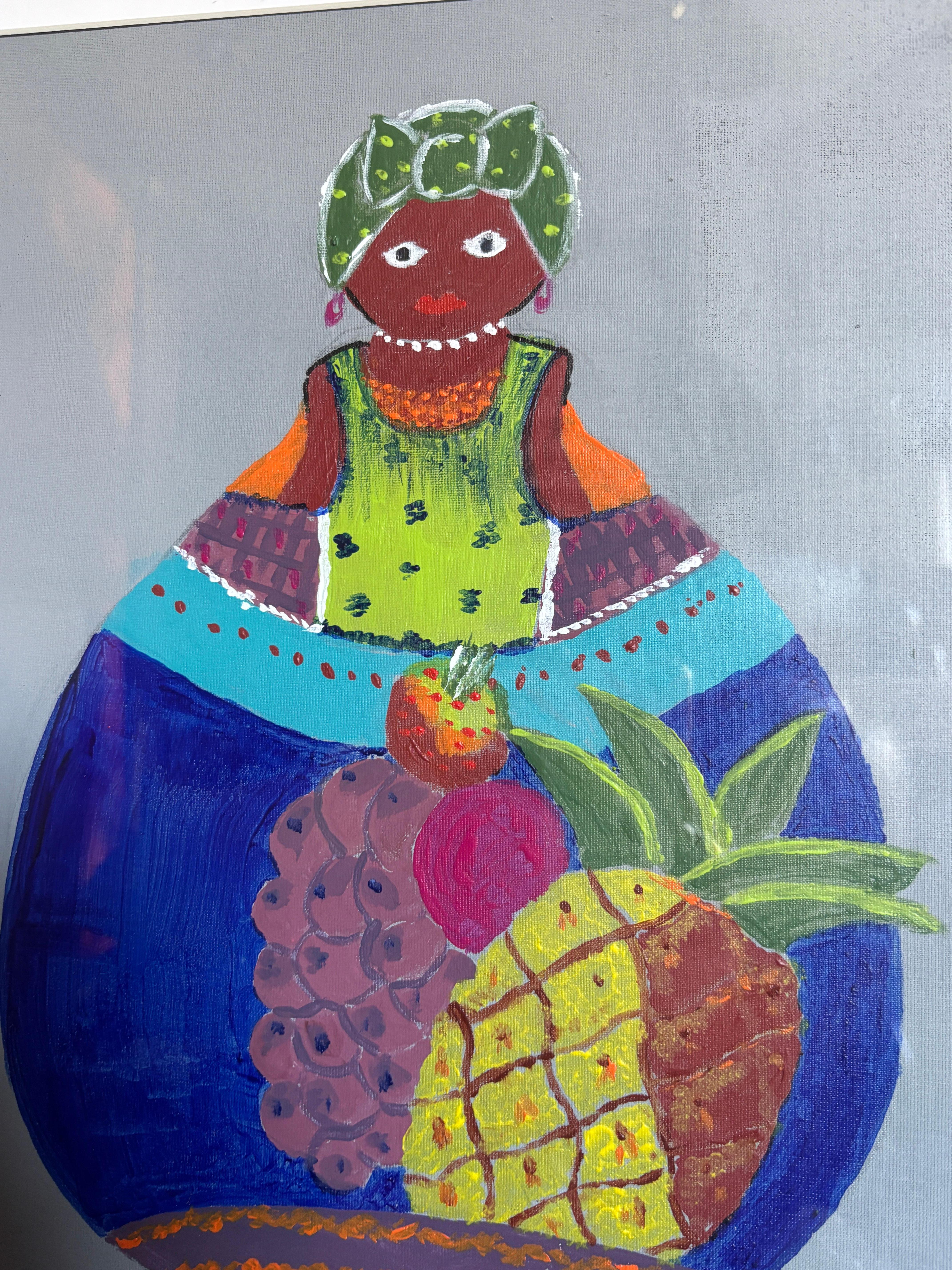 paola vignola Figurative Painting - Mulata