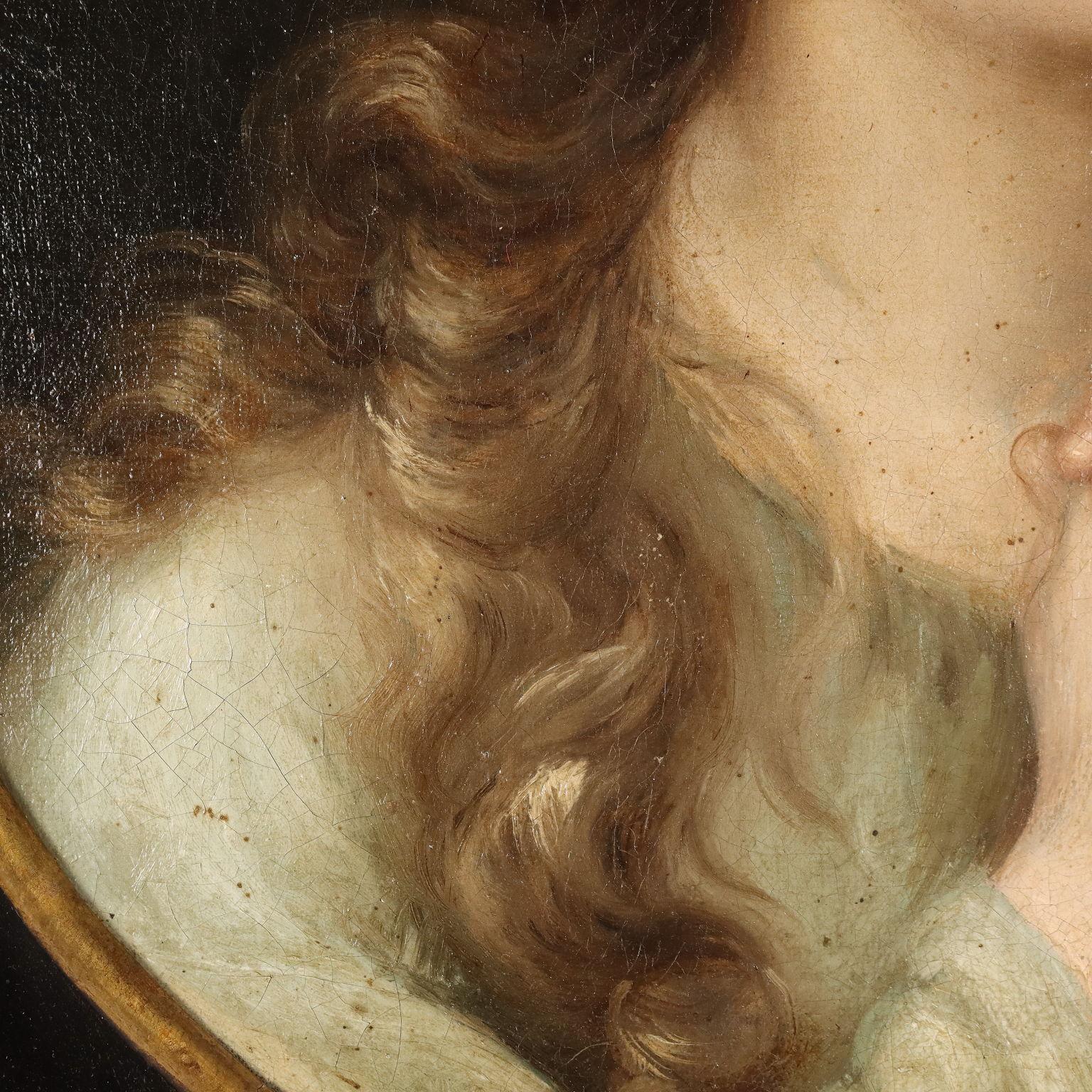 Fille en prière 19e siècle 1