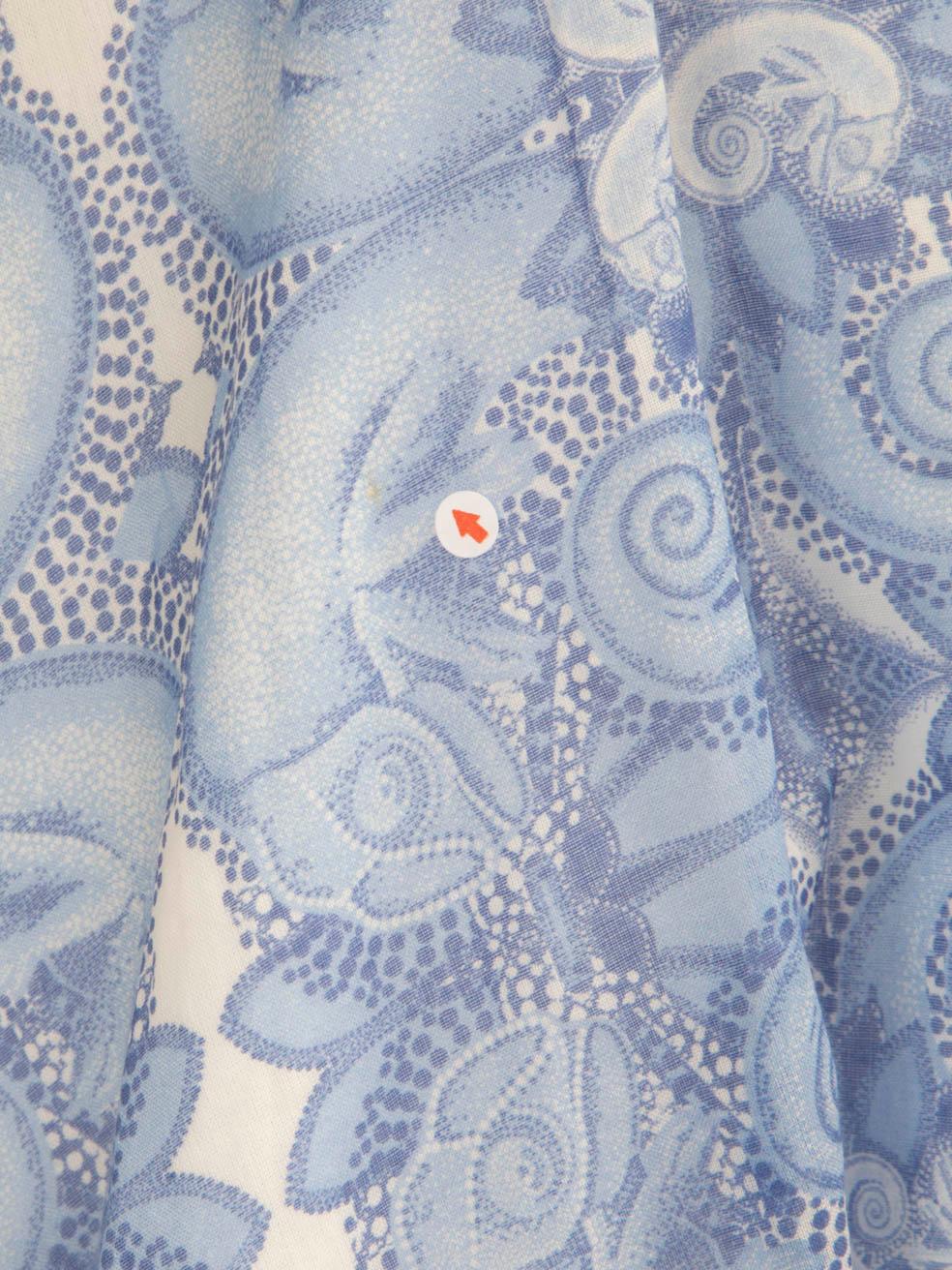 Paolita Blue Abstract High Low Hem Dress Size S In Good Condition For Sale In London, GB