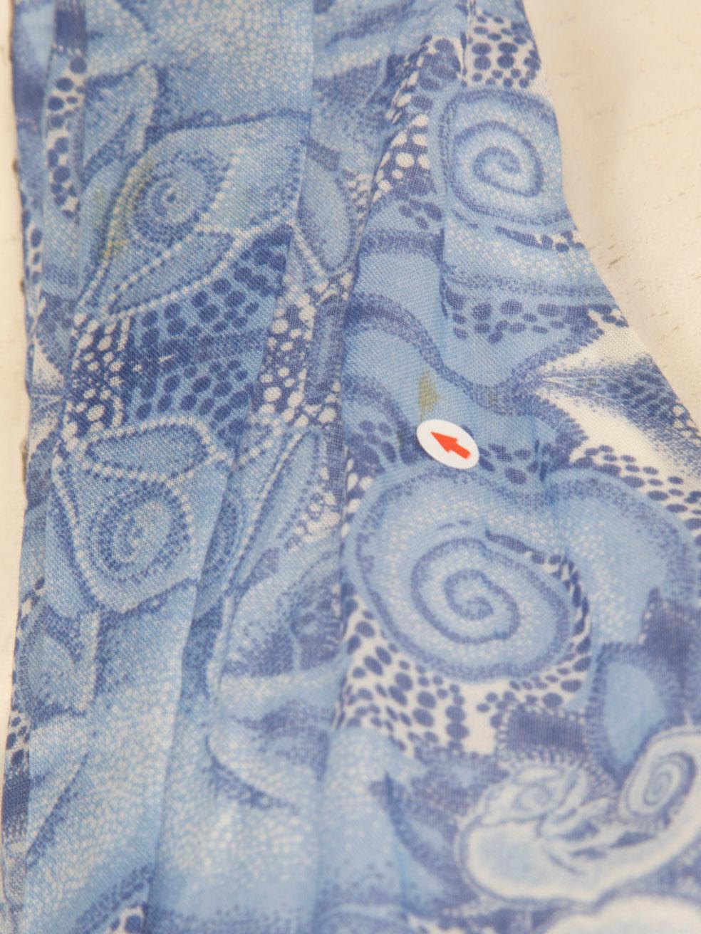 Women's Paolita Blue Abstract High Low Hem Dress Size S For Sale