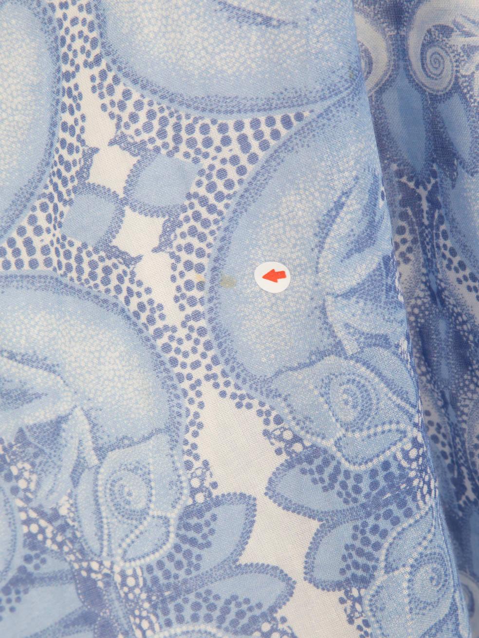Paolita Blue Abstract High Low Hem Dress Size S For Sale 2