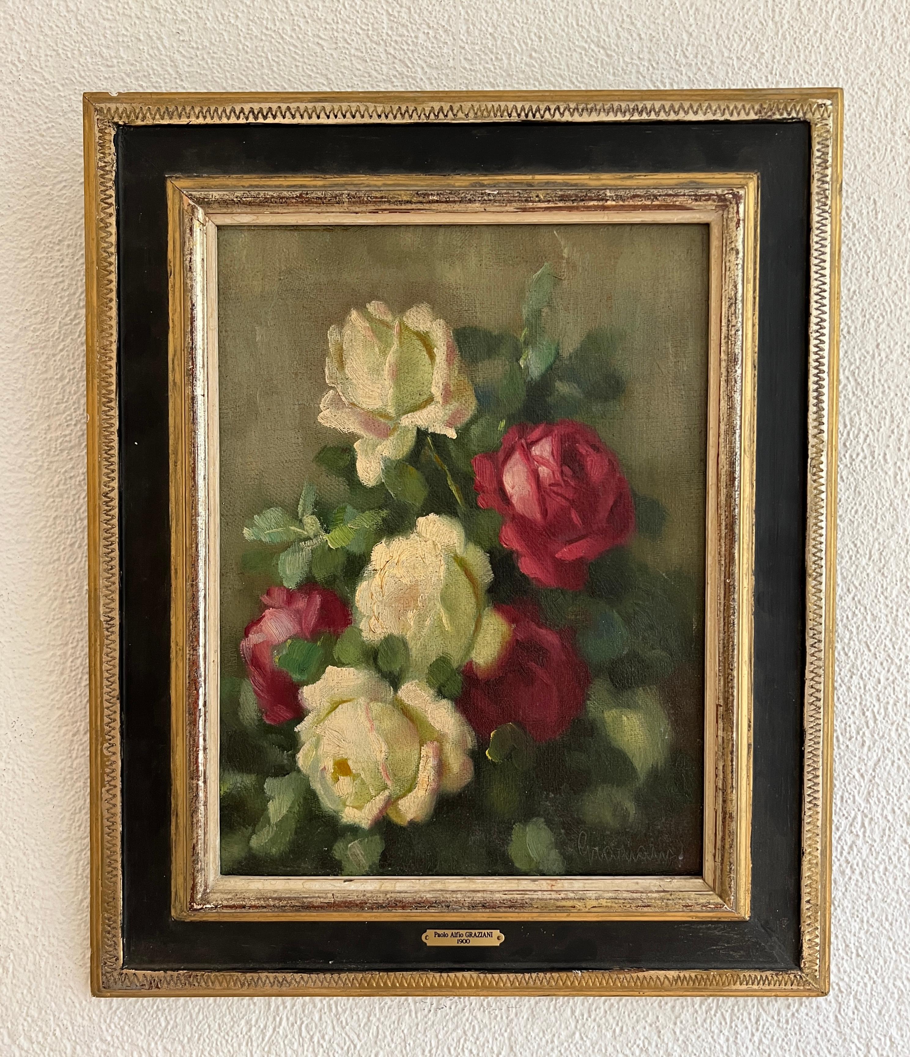 Bouquet di rose - Painting di Paolo Alfio Graziani