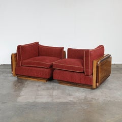 Paolo Barracchia, Coppia di divani modulari in palissandro, anni '60