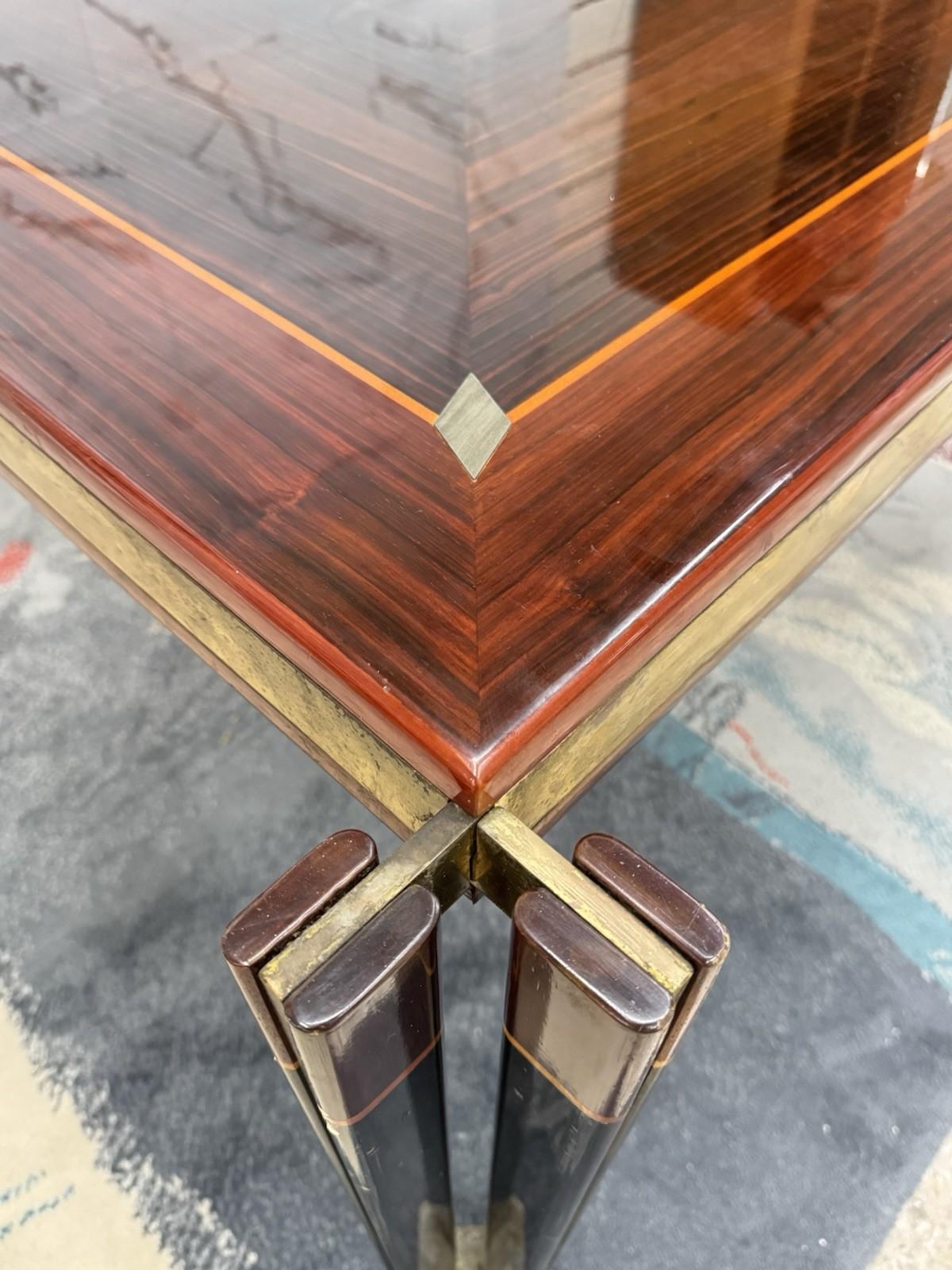 Paolo Barracchia For Roman Deco Large Dining Table Modern Design 1970s For Sale 6
