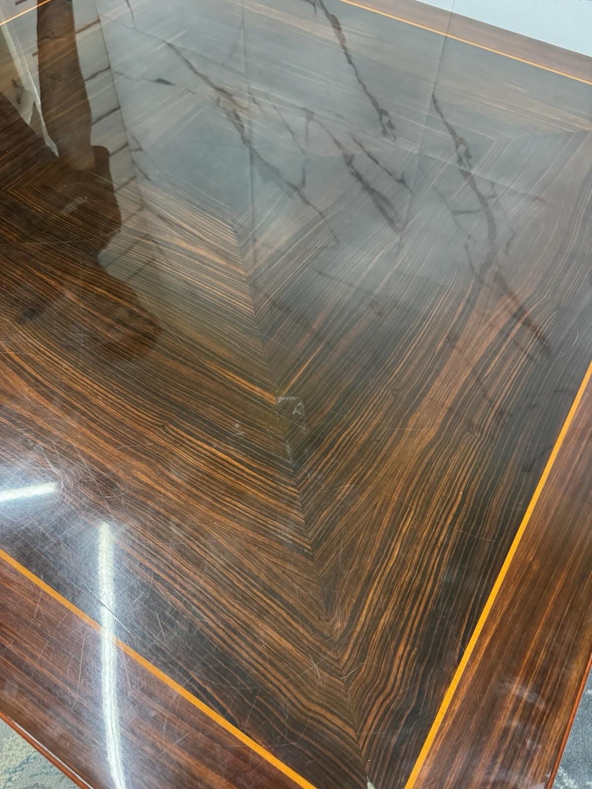 Paolo Barracchia For Roman Deco Large Dining Table Modern Design 1970s For Sale 9