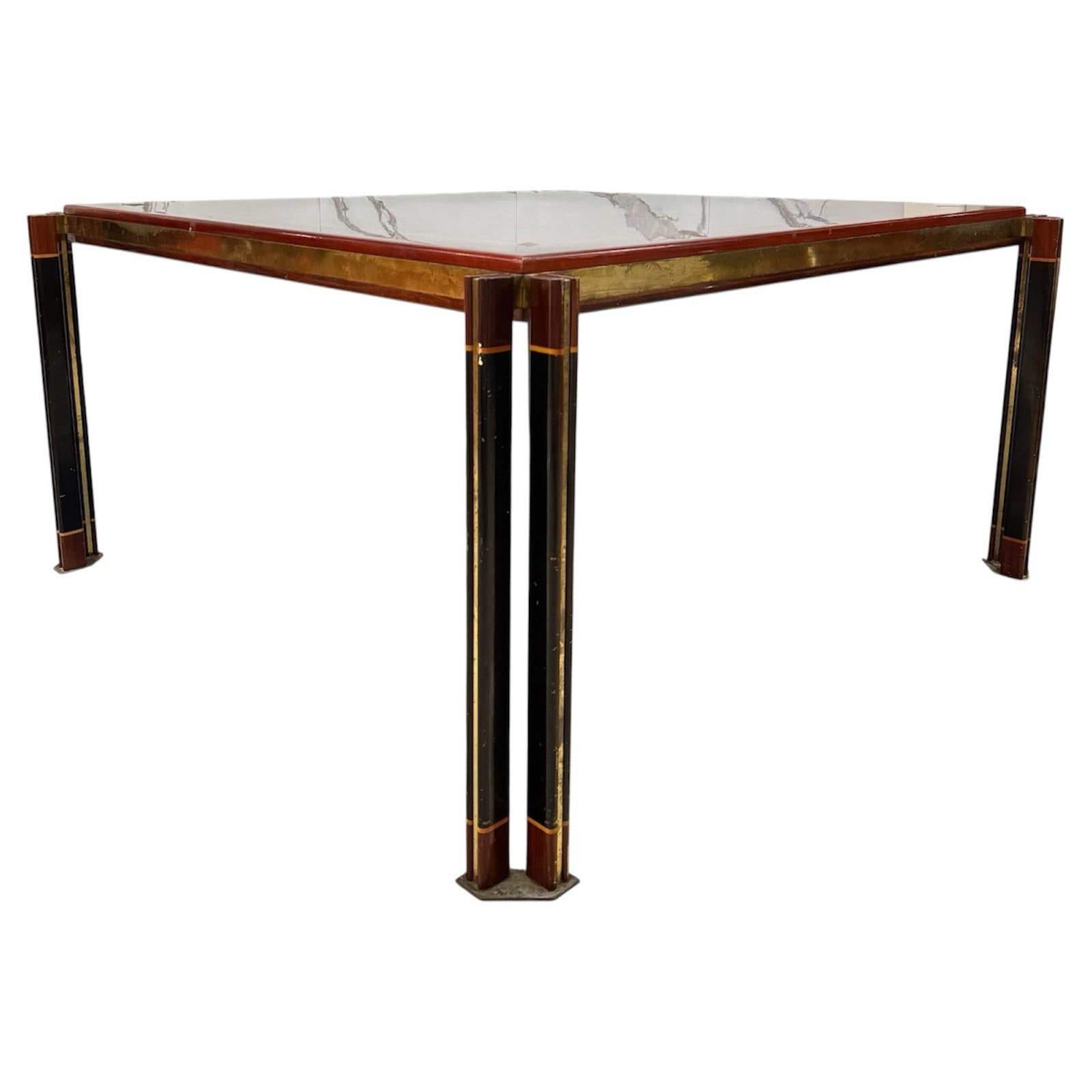 Italian Paolo Barracchia For Roman Deco Large Dining Table Modern Design 1970s For Sale