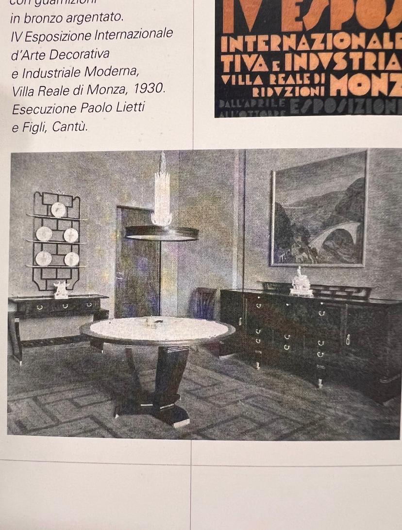 Paolo Buffa, Art Déco Konsolentisch aus Holz und Messing, Italien, 1930er Jahre im Zustand „Gut“ im Angebot in Argelato, BO