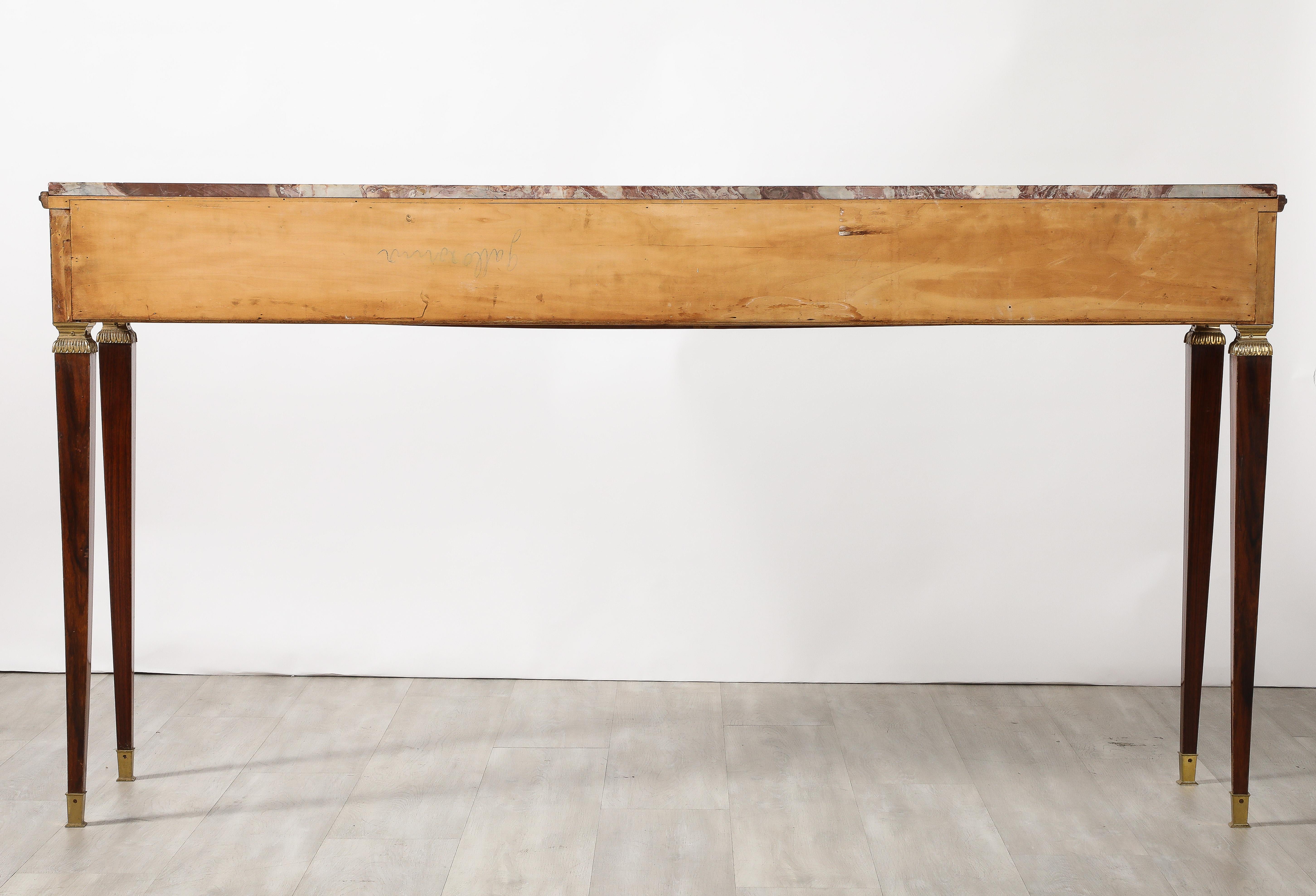 Paolo Buffa Console Table with Marble Top, Italy, circa 1950 For Sale 4