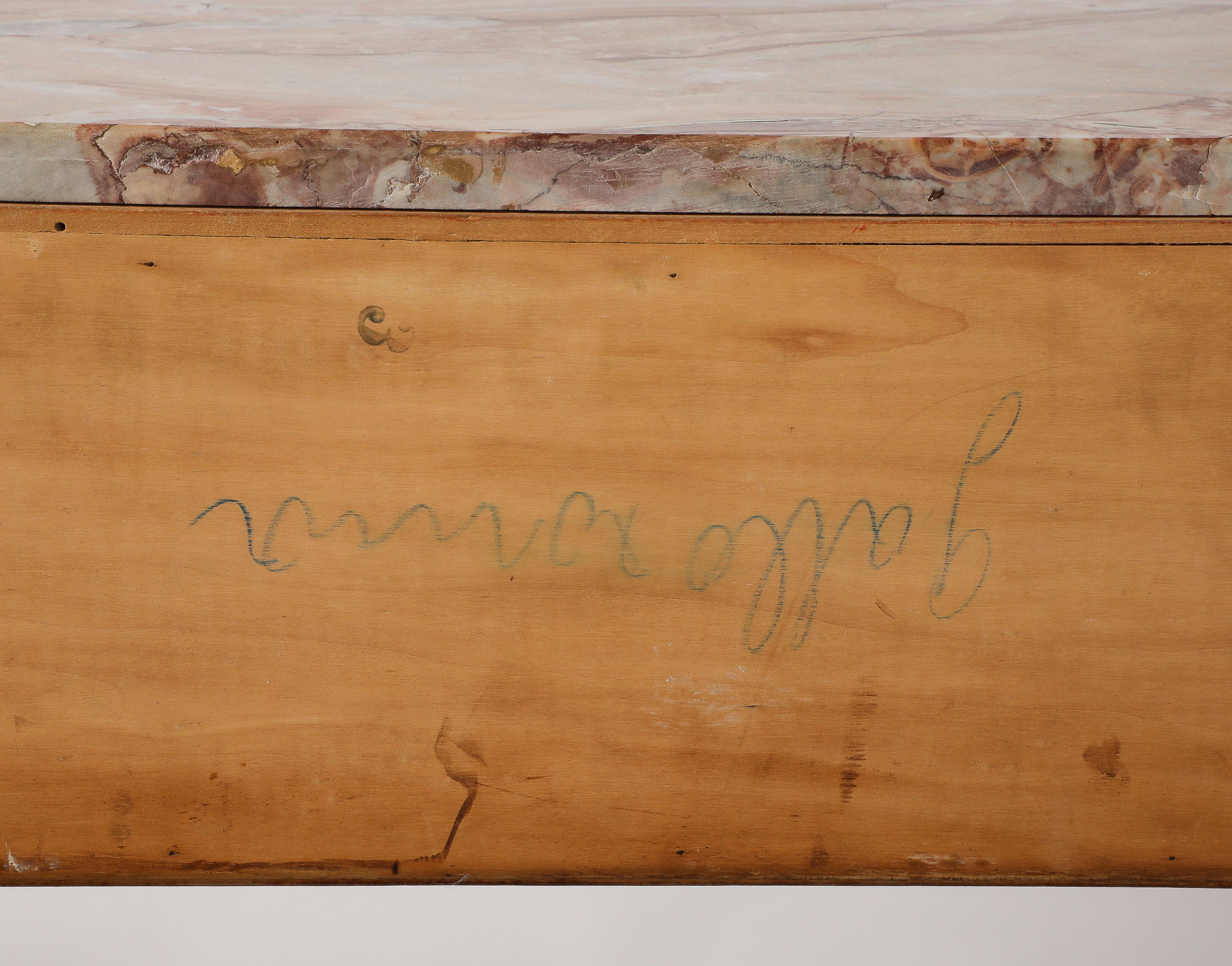 Paolo Buffa Console Table with Marble Top, Italy, circa 1950 For Sale 5
