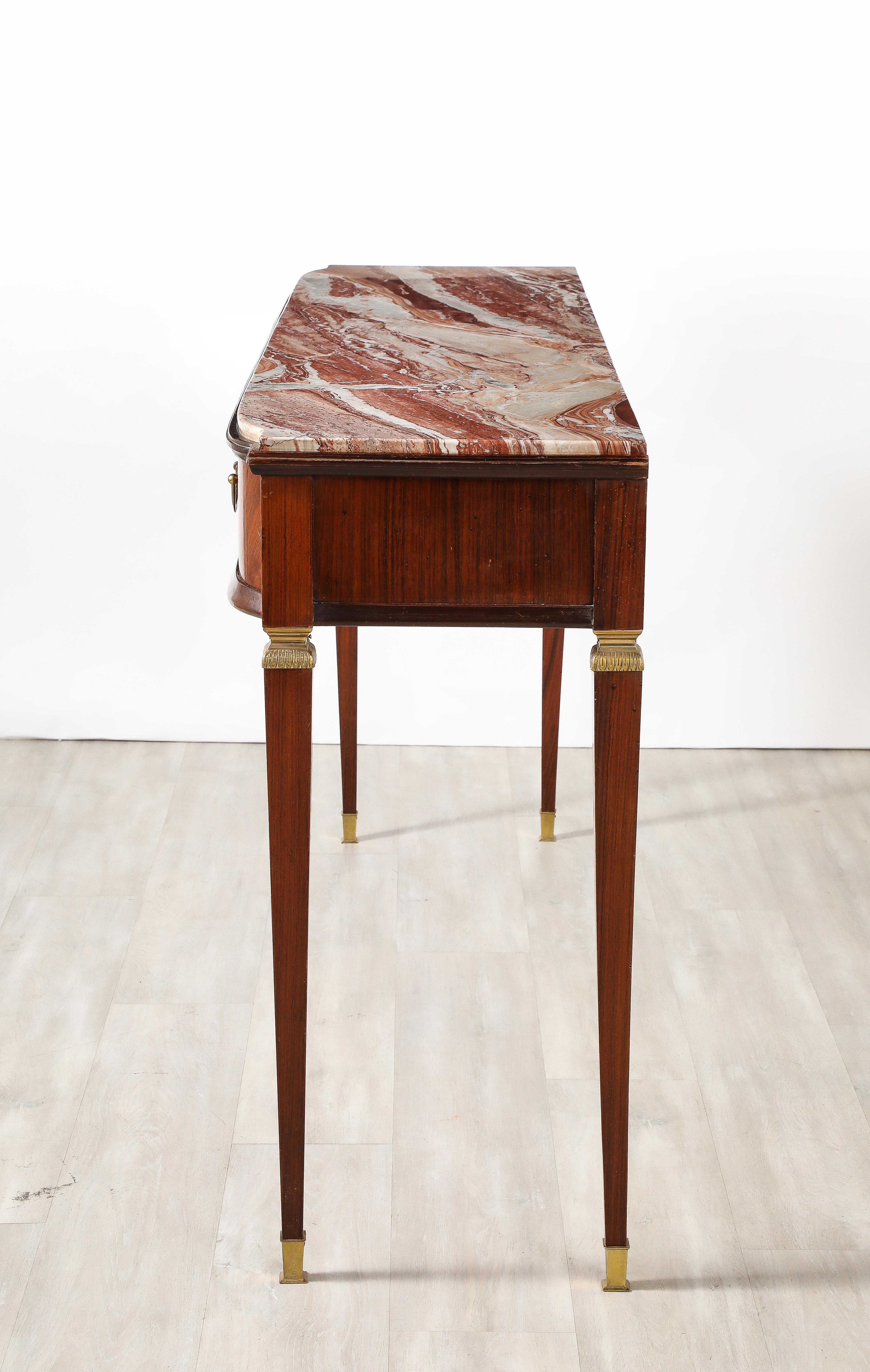 Paolo Buffa Console Table with Marble Top, Italy, circa 1950 For Sale 1