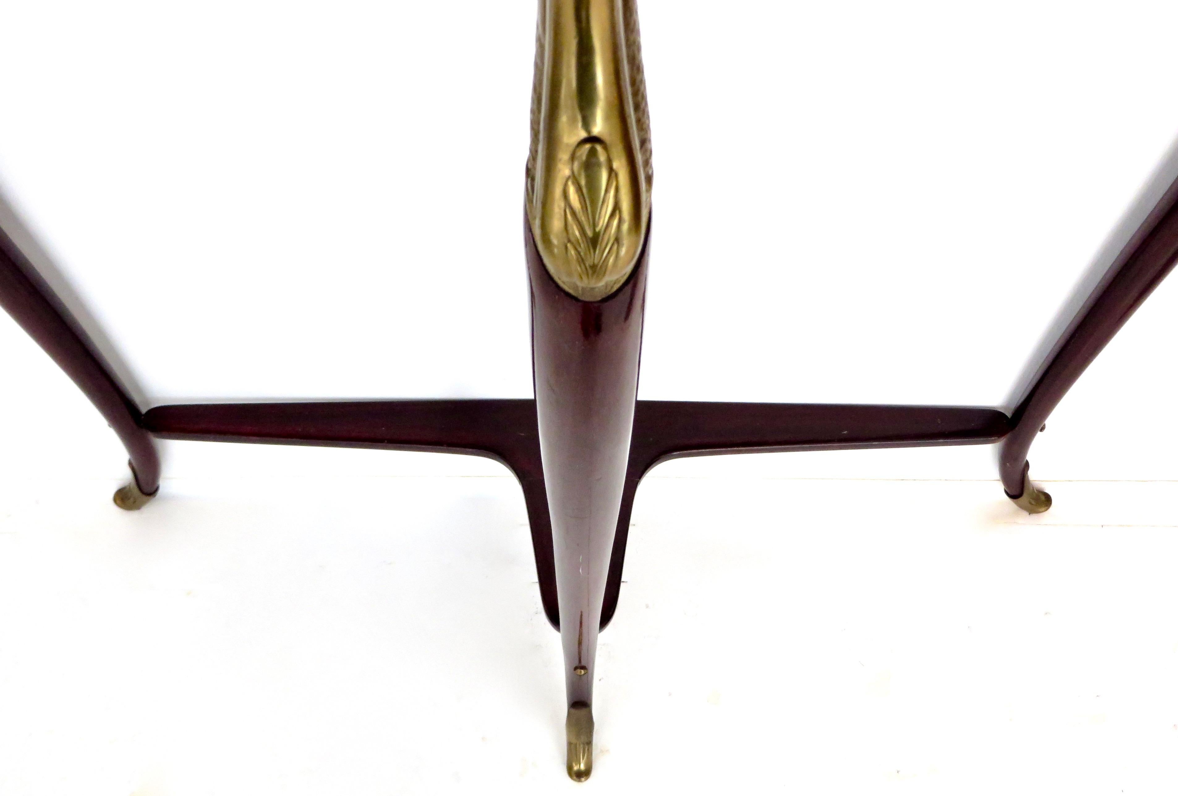 Paolo Buffa Attributed Italian Neoclassical Art Deco Wood and Marble Console 9