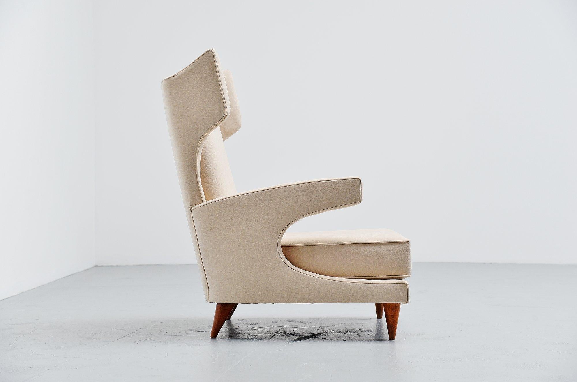 Paolo Buffa Attributed Lounge Chair Italy 1950 1