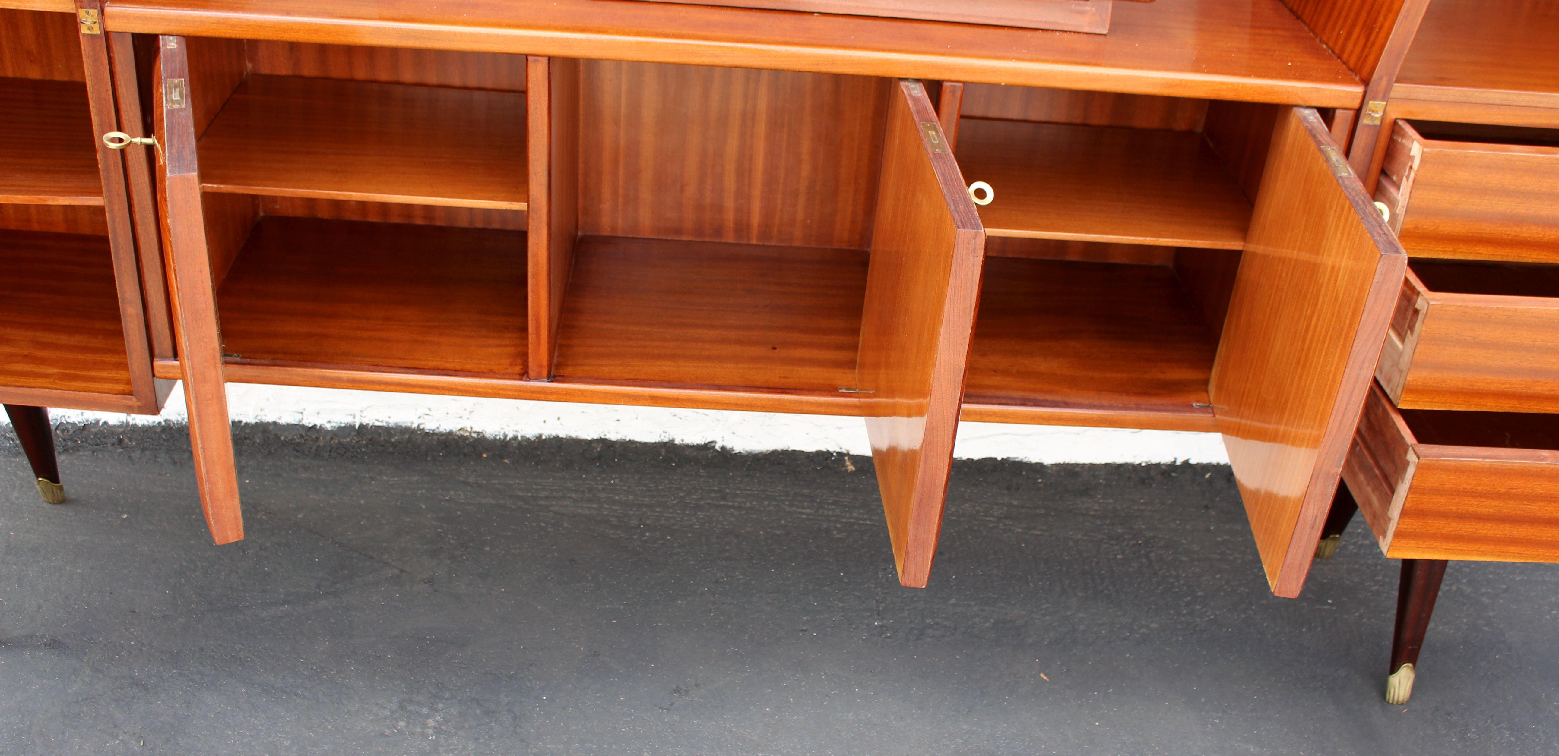 Italian Paolo Buffa Attributed Rosewood Parquetry Buffet For Sale