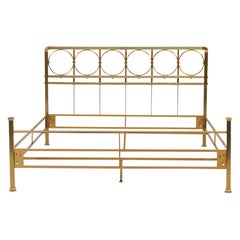 Paolo Buffa Brass King Size Bed "Attr."