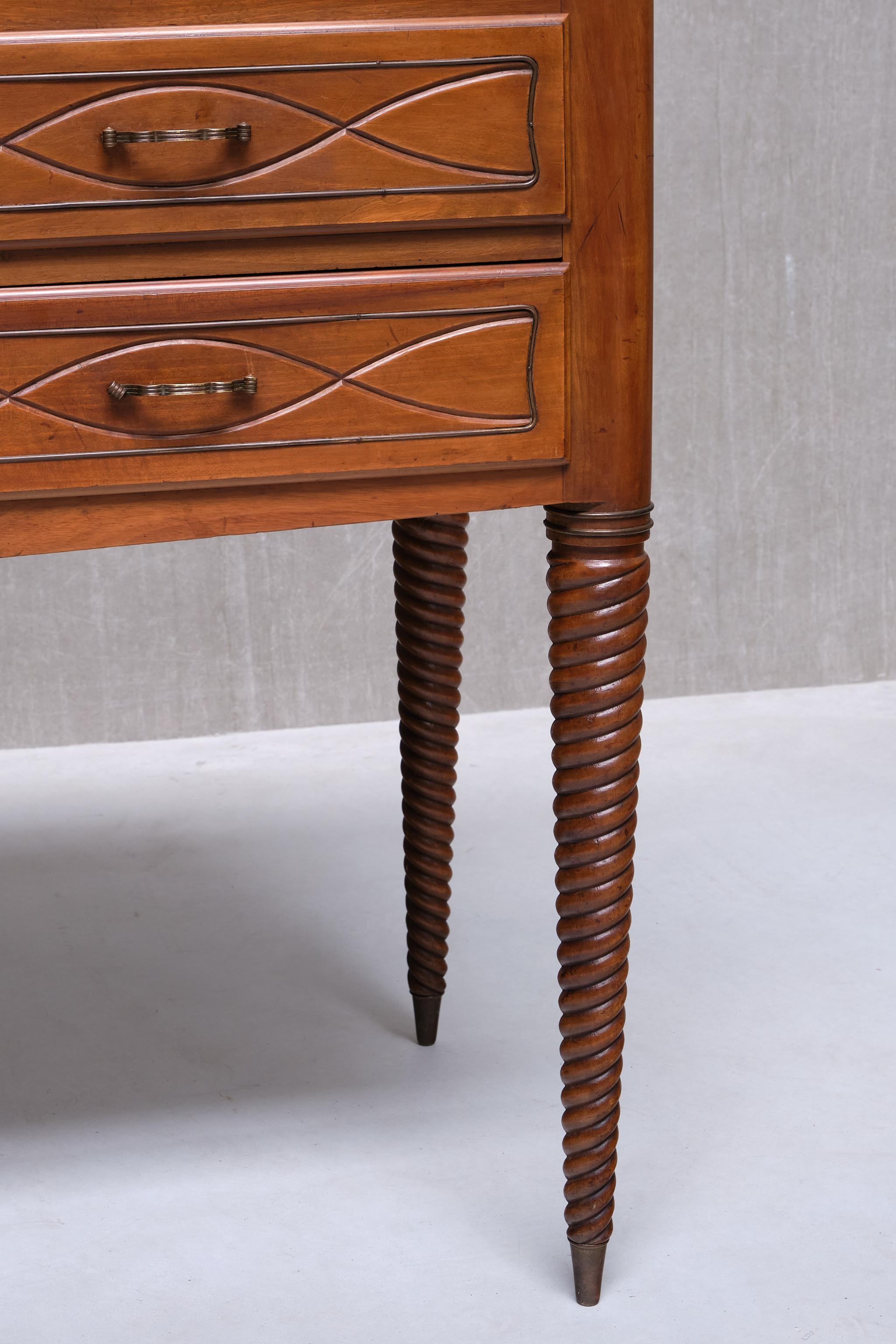 Paolo Buffa Buffet / Credenza in noce e ottone, Mario Quarti, Milano, anni '40 in vendita 7