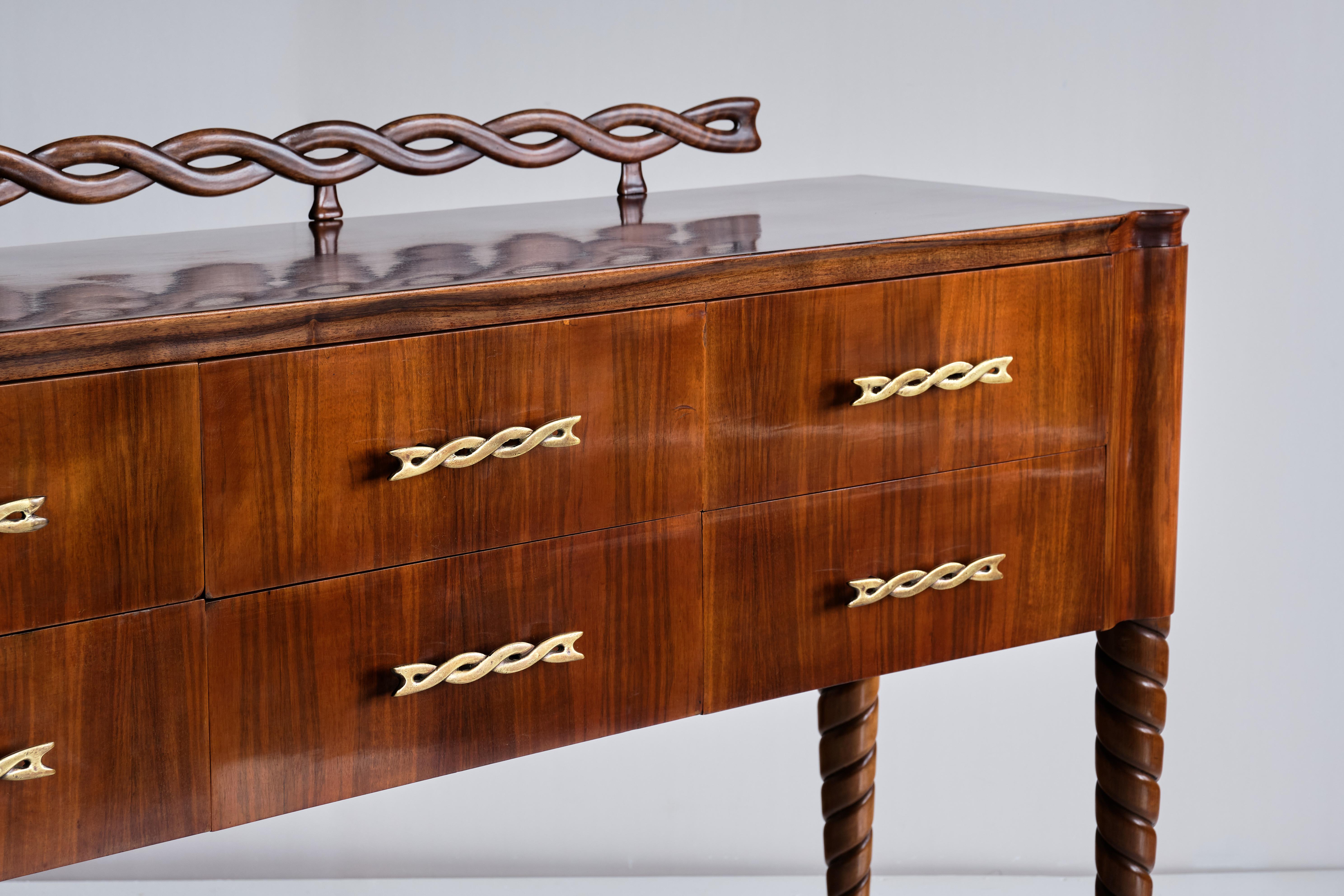 Paolo Buffa Buffet / Sideboard in Walnut and Brass, Mario Quarti, Milan, 1942 3