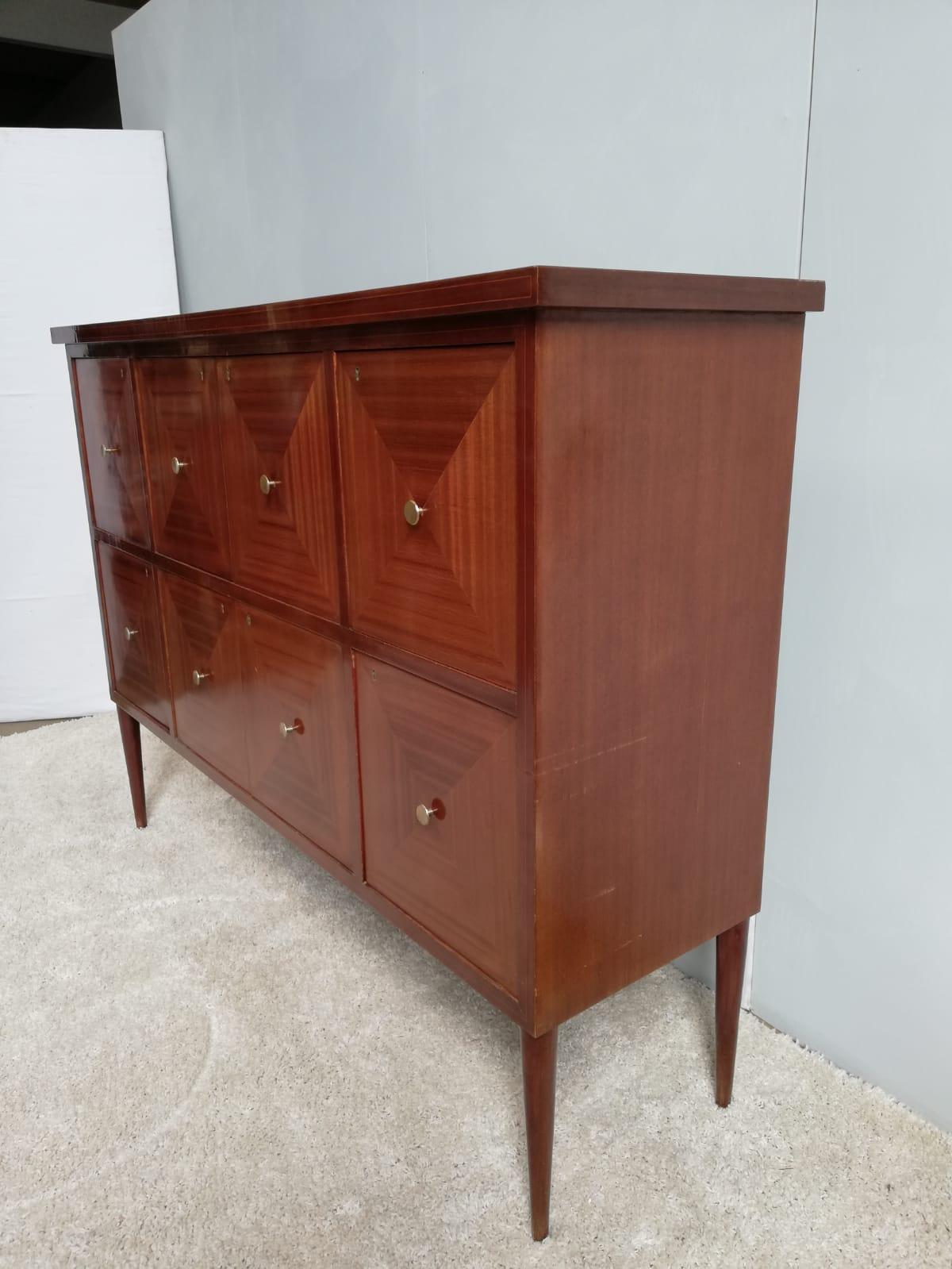 Italian Paolo Buffa Attributed Cabinet in Mahogany Mid-Century Modern Italy