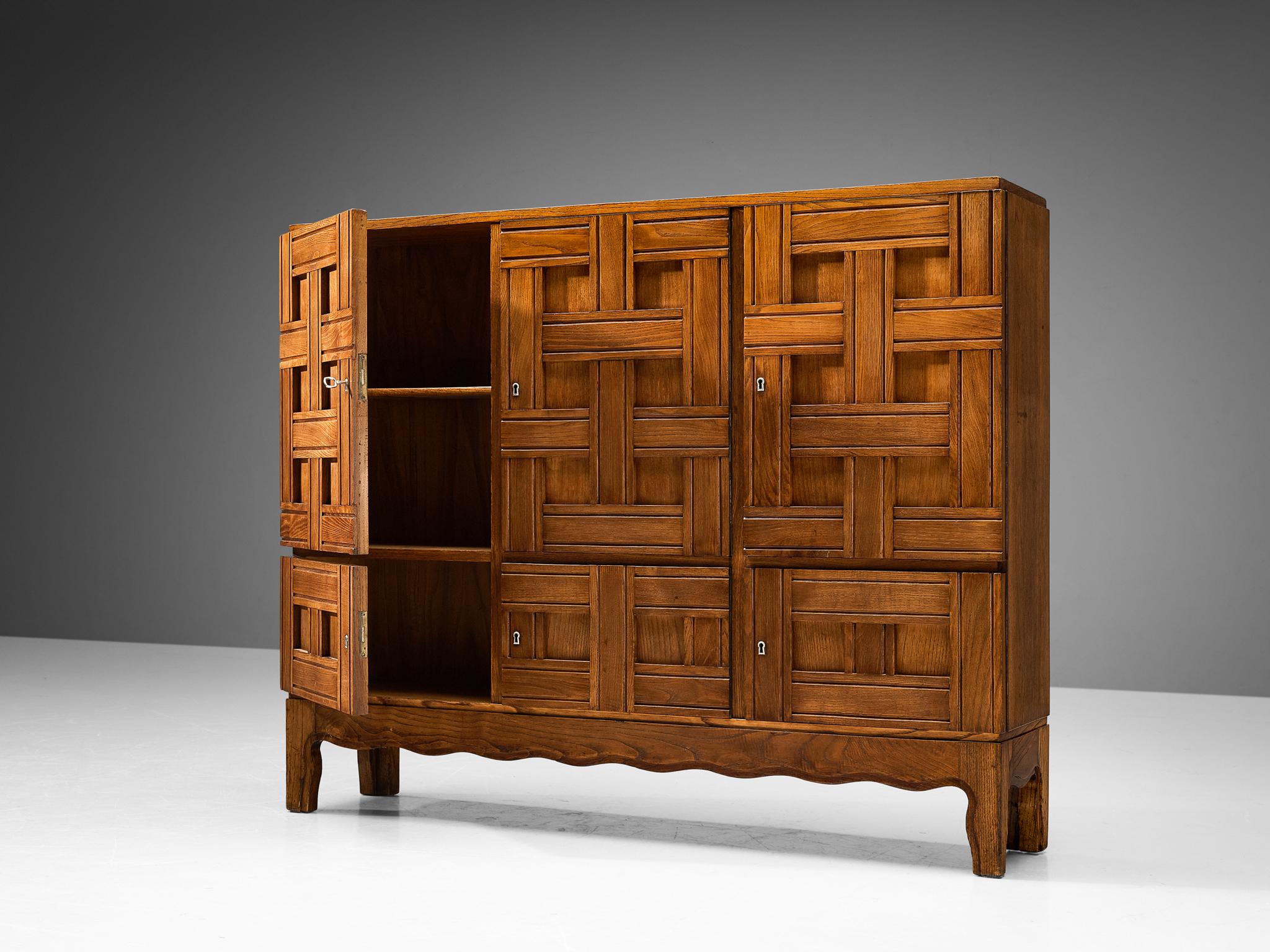 Stained Paolo Buffa Cabinet in Chestnut