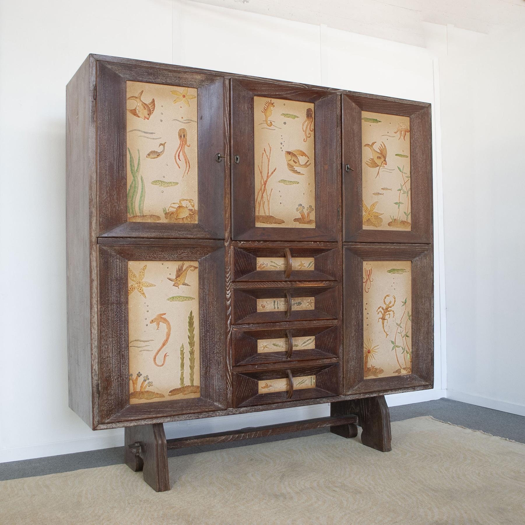Paolo Buffa cabinet late 40’s. In Good Condition For Sale In bari, IT