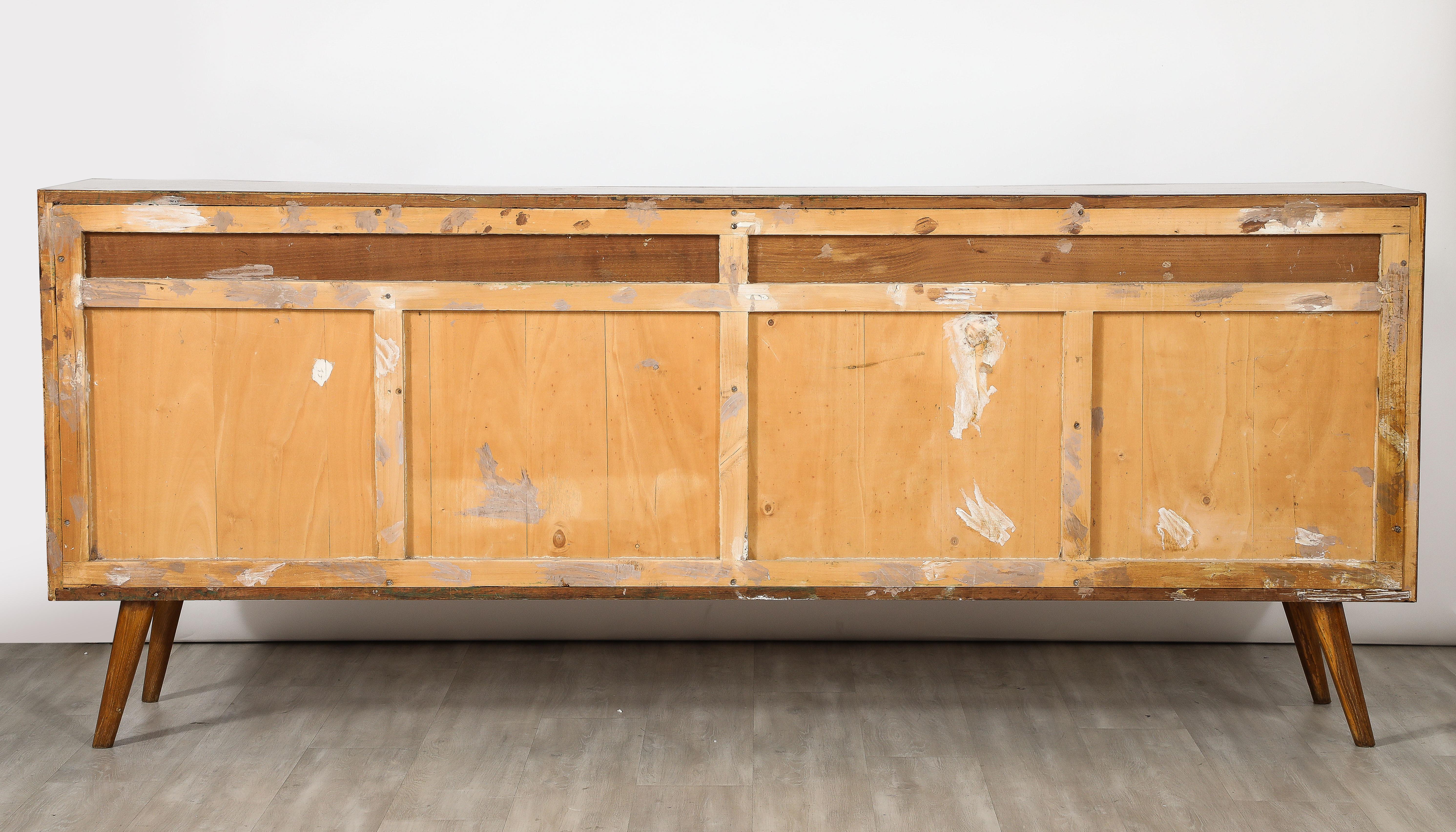 Paolo Buffa Carved Wood Sideboard / Credenza, Italy, circa 1950  For Sale 6