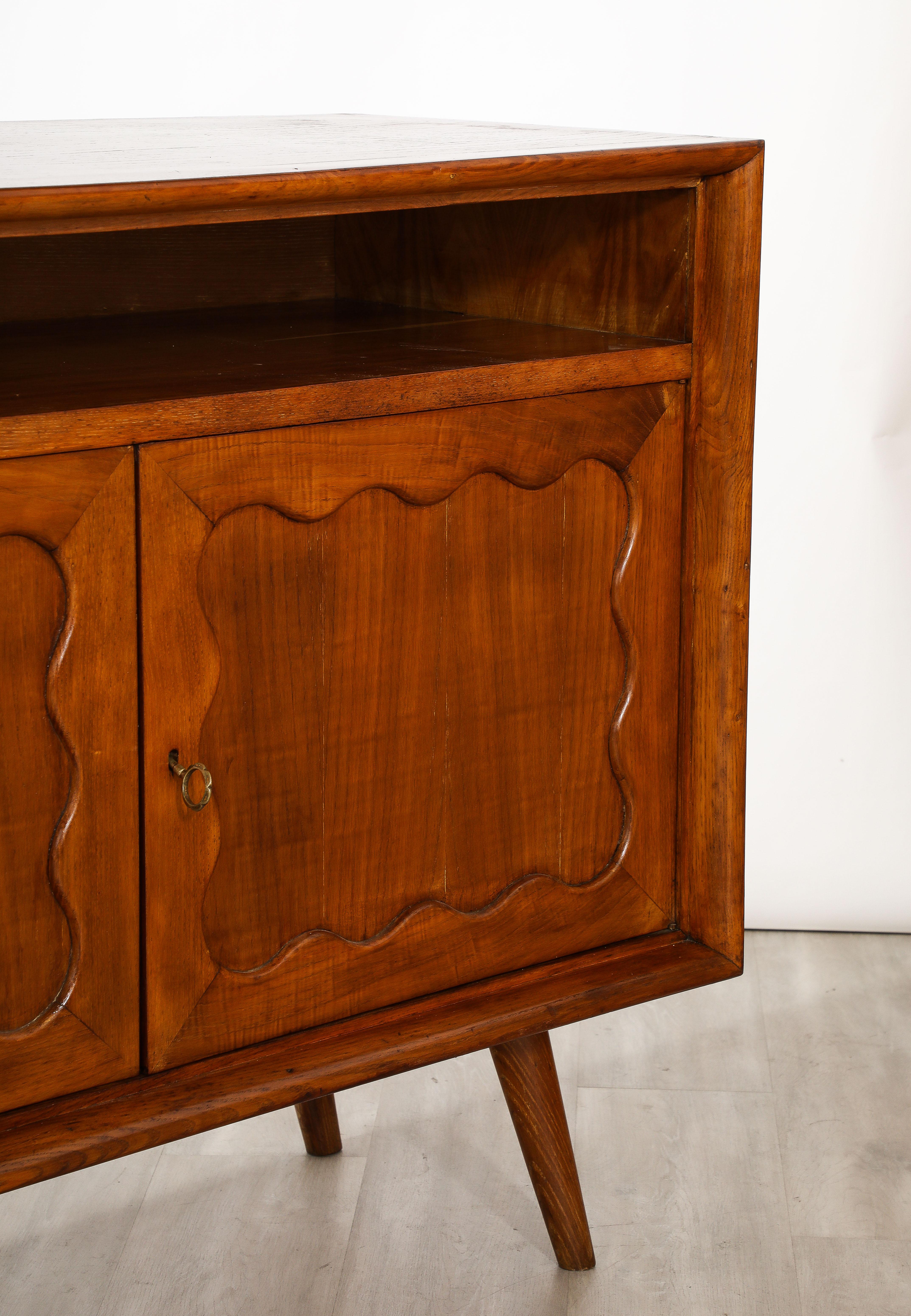 Paolo Buffa Carved Wood Sideboard / Credenza, Italy, circa 1950  For Sale 12