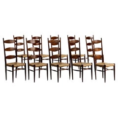 Paolo Buffa Chiavarine Dining Chairs for Galdino Maspero, 1948, Set of 10