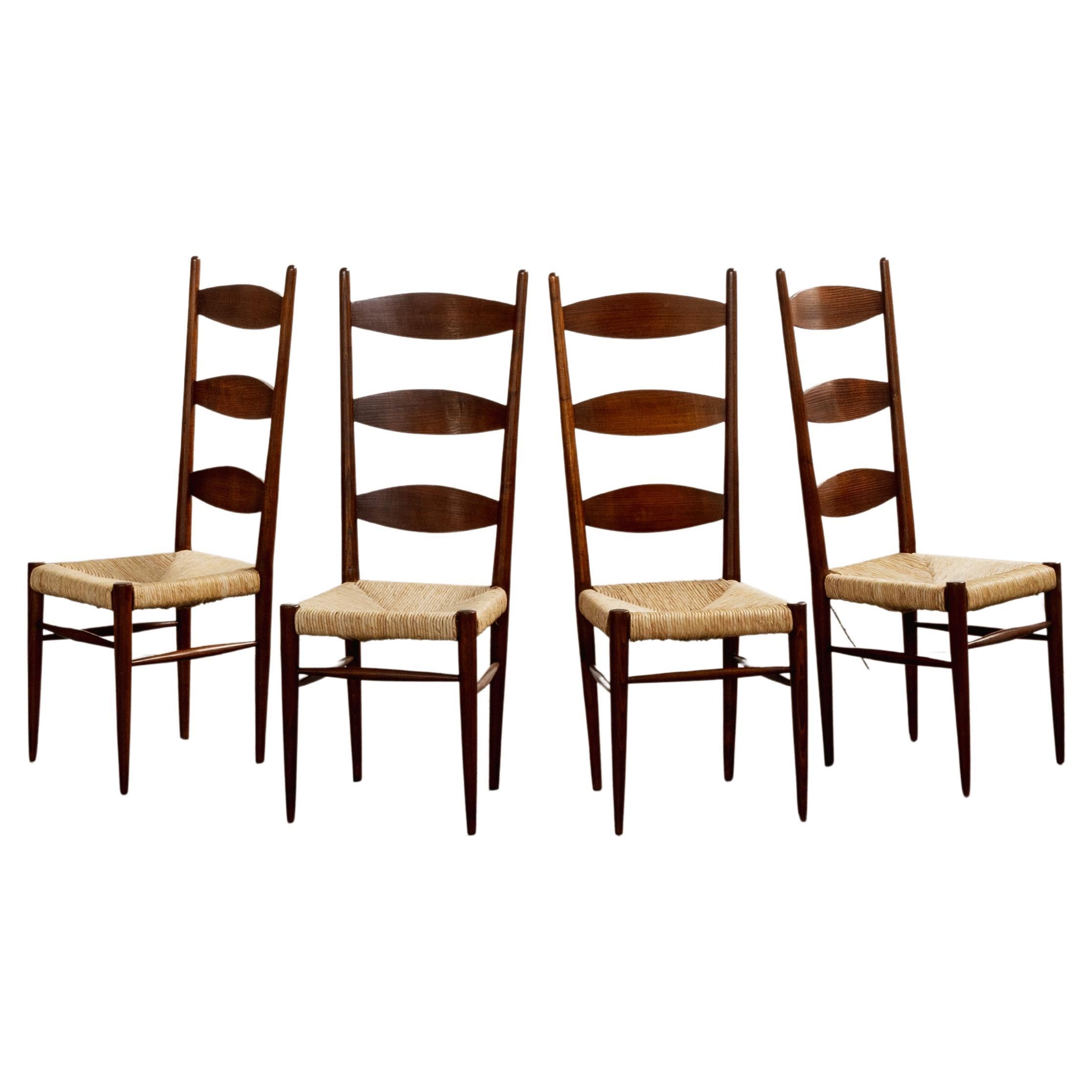 Chaises de salle à manger Paolo Buffa Chiavarine pour Galdino Maspero, 1948, ensemble de 4 pièces
