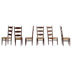 Chaises de salle à manger Paolo Buffa Chiavarine pour Galdino Maspero, 1948, ensemble de 6 pièces