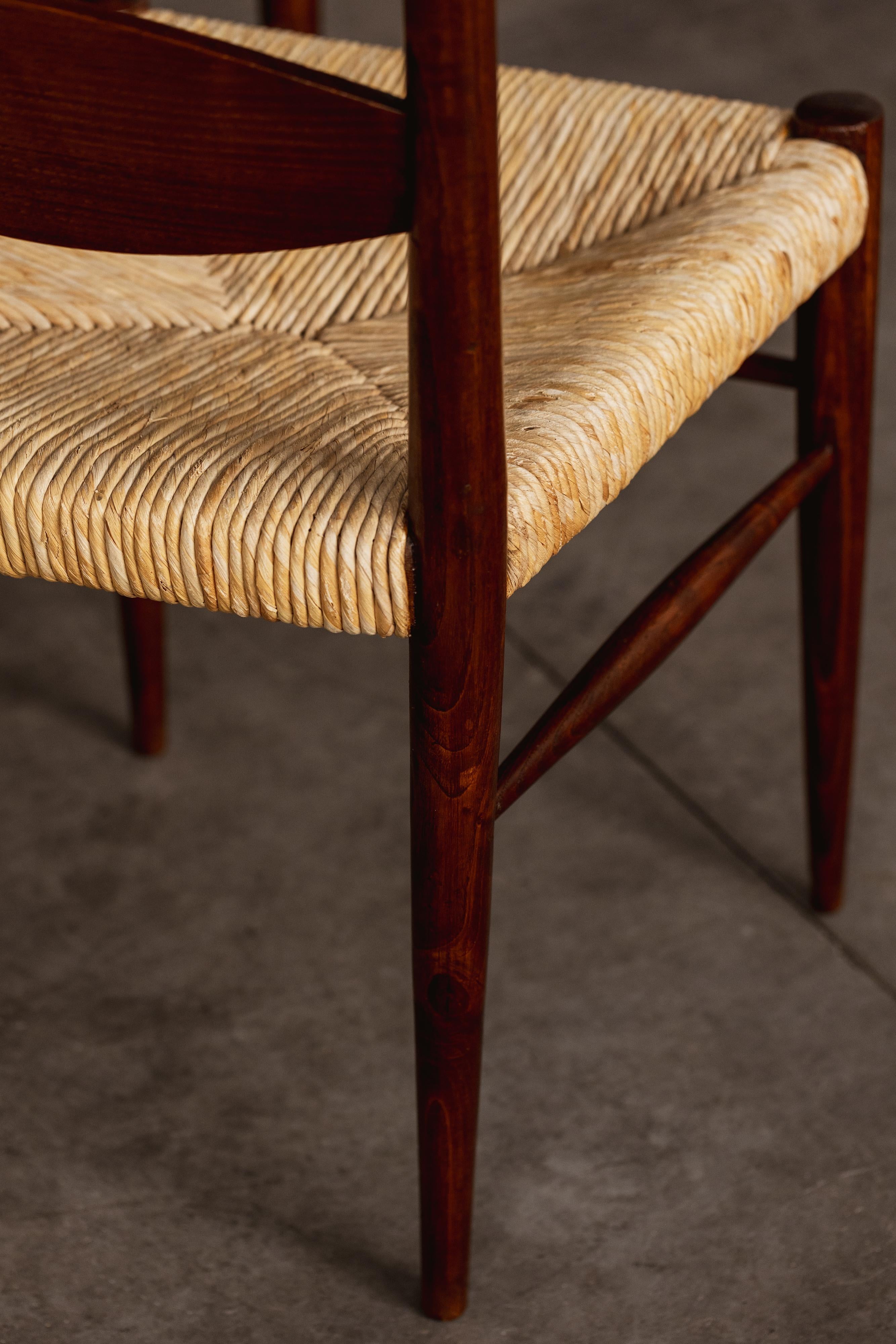 Chaises de salle à manger Paolo Buffa Chiavarine pour Galdino Maspero, 1948, ensemble de 8 pièces en vente 7