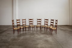 Paolo Buffa Sillas de comedor Chiavarine para Galdino Maspero, 1948, lote de 8